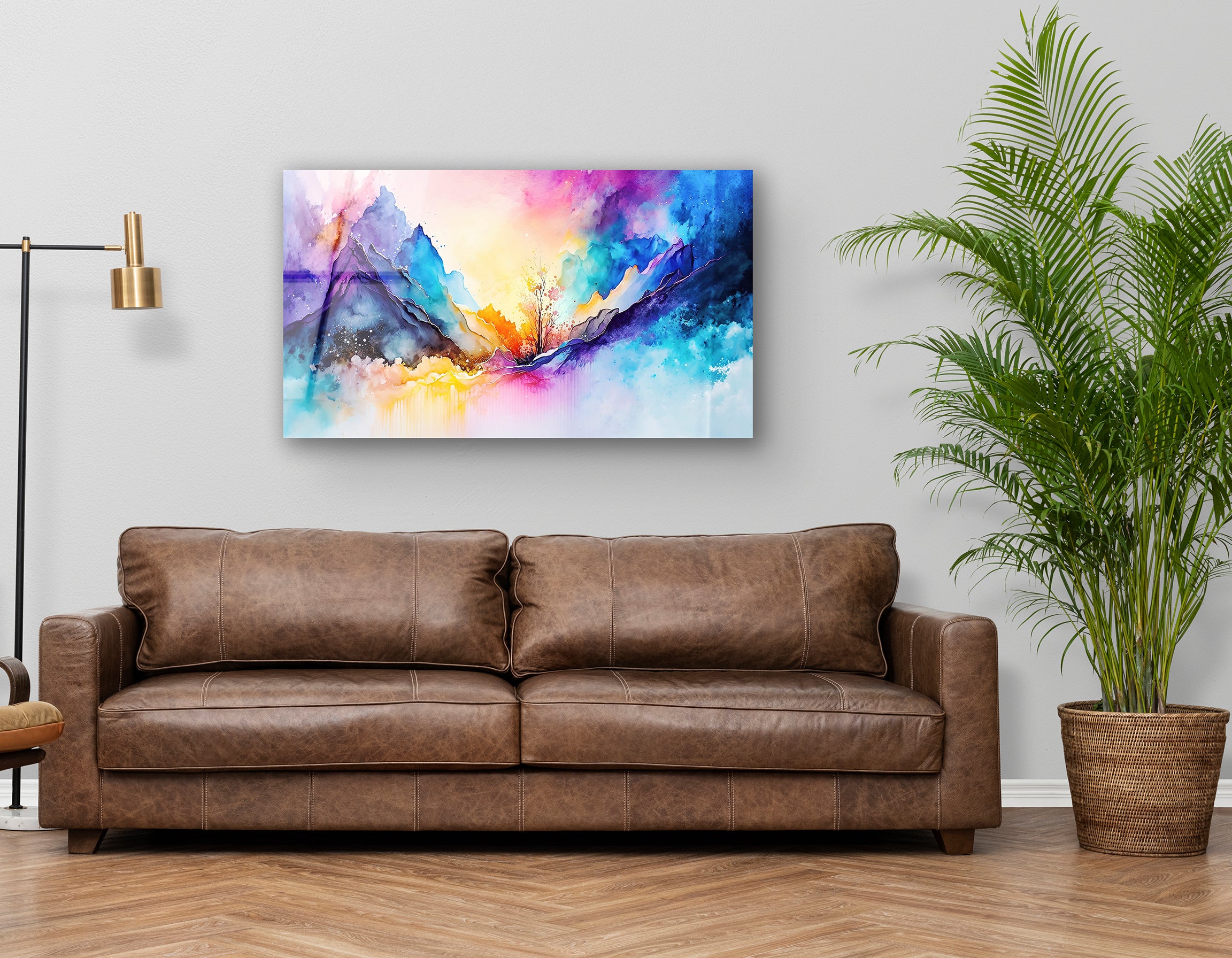 Abstract Watercolor Digital Painting | Premium HD Metal Wall Art - DezignArt