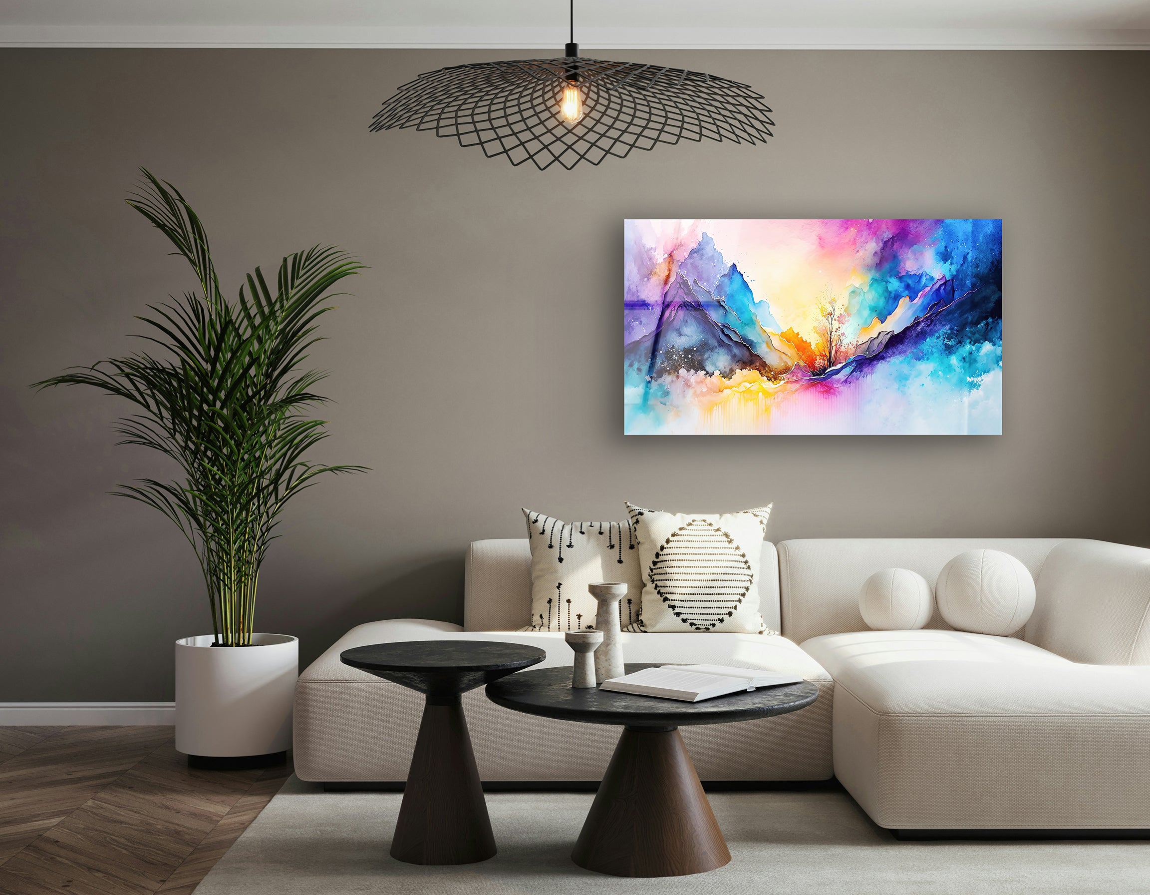 Abstract Watercolor Digital Painting | Premium HD Metal Wall Art - DezignArt