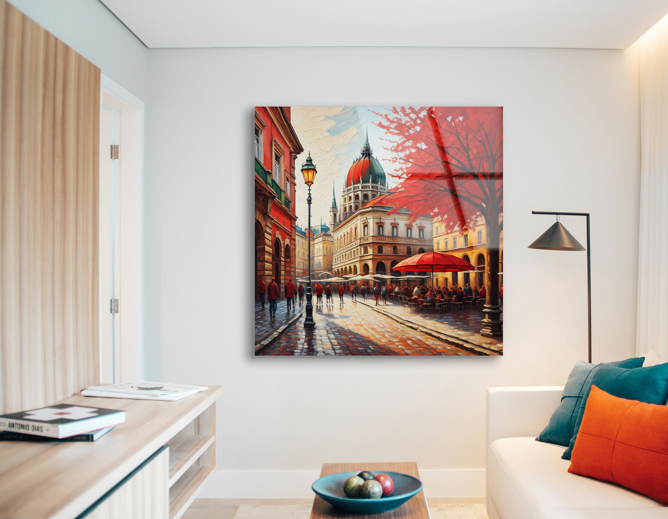 European Cityscape Oil Painting of Budapest | Premium HD Metal Wall Art
