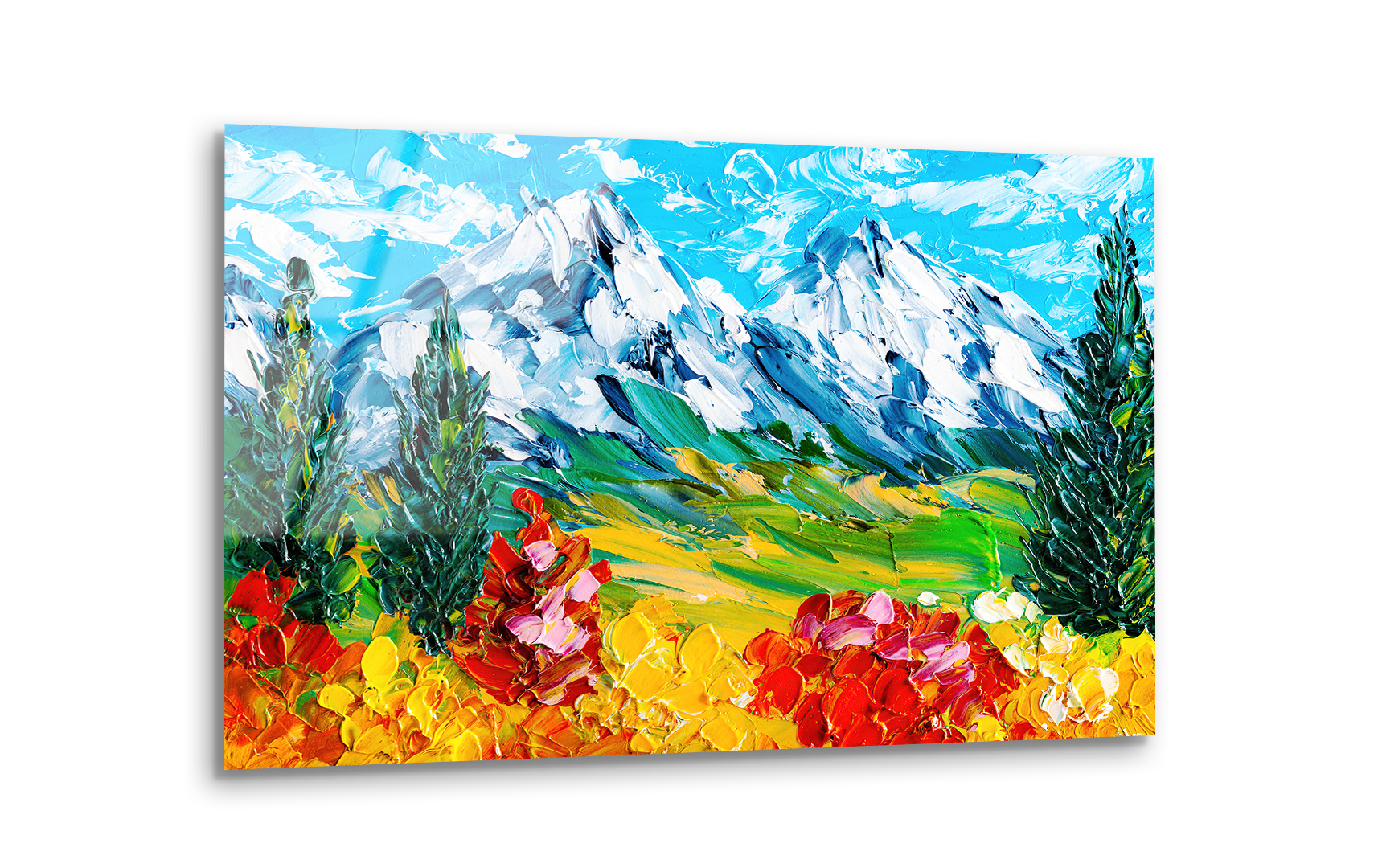 Rocky Mountain National Park Oil Drawing | Premium HD Metal Wall Art - DezignArt