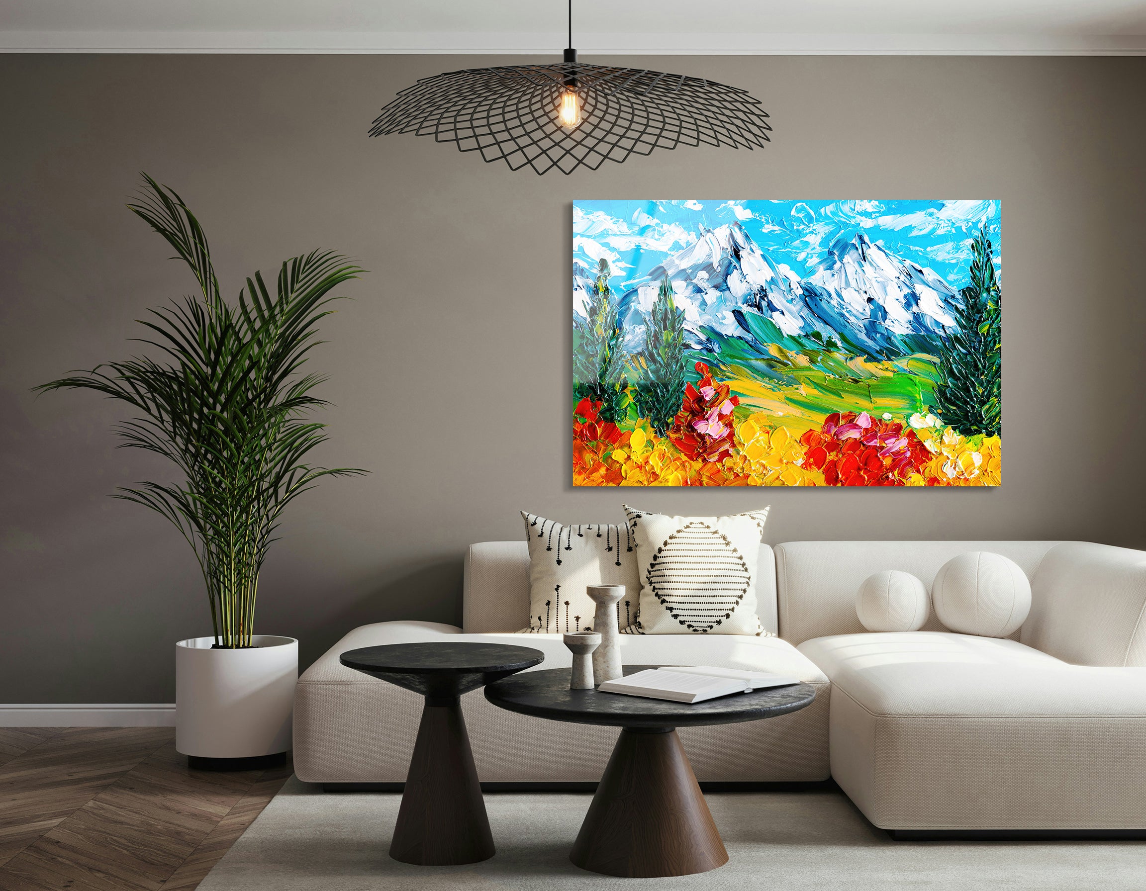 Rocky Mountain National Park Oil Drawing | Premium HD Metal Wall Art - DezignArt