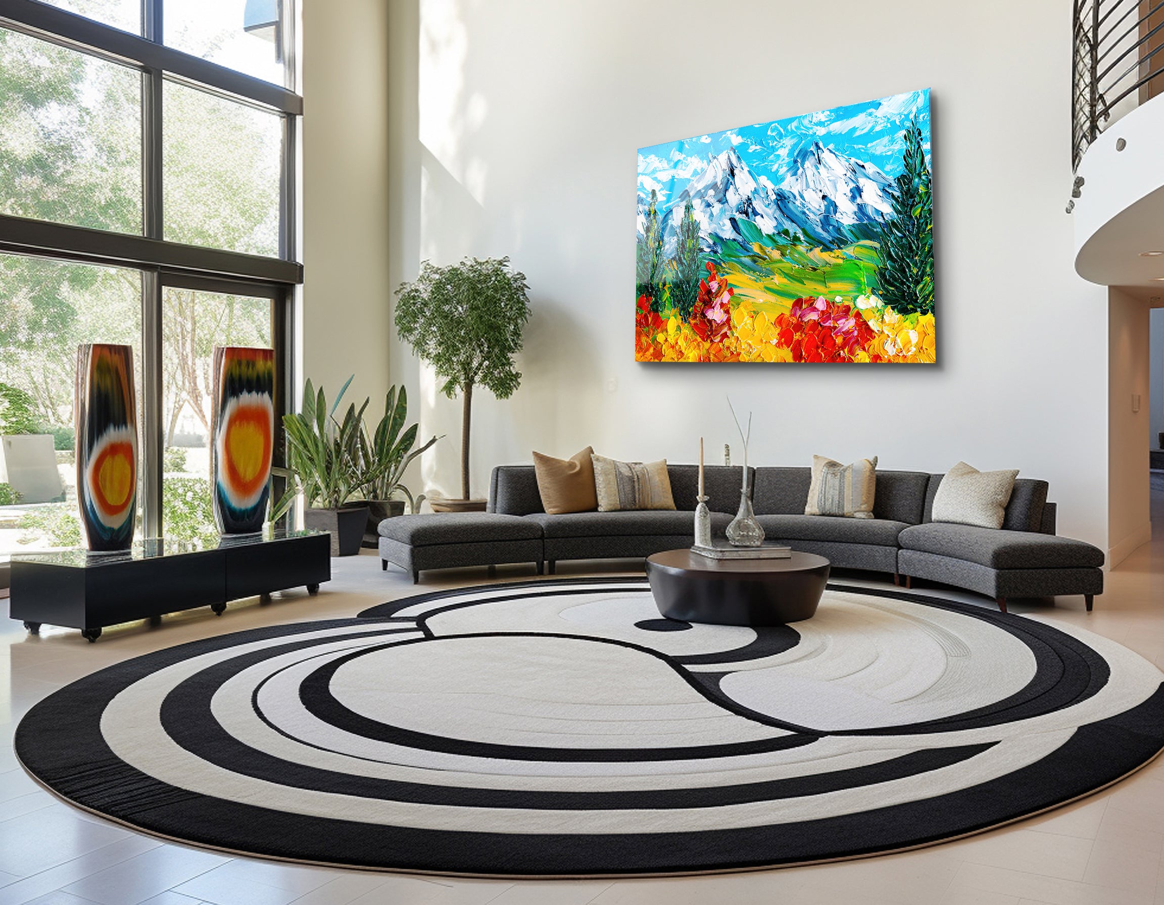 Rocky Mountain National Park Oil Drawing | Premium HD Metal Wall Art - DezignArt