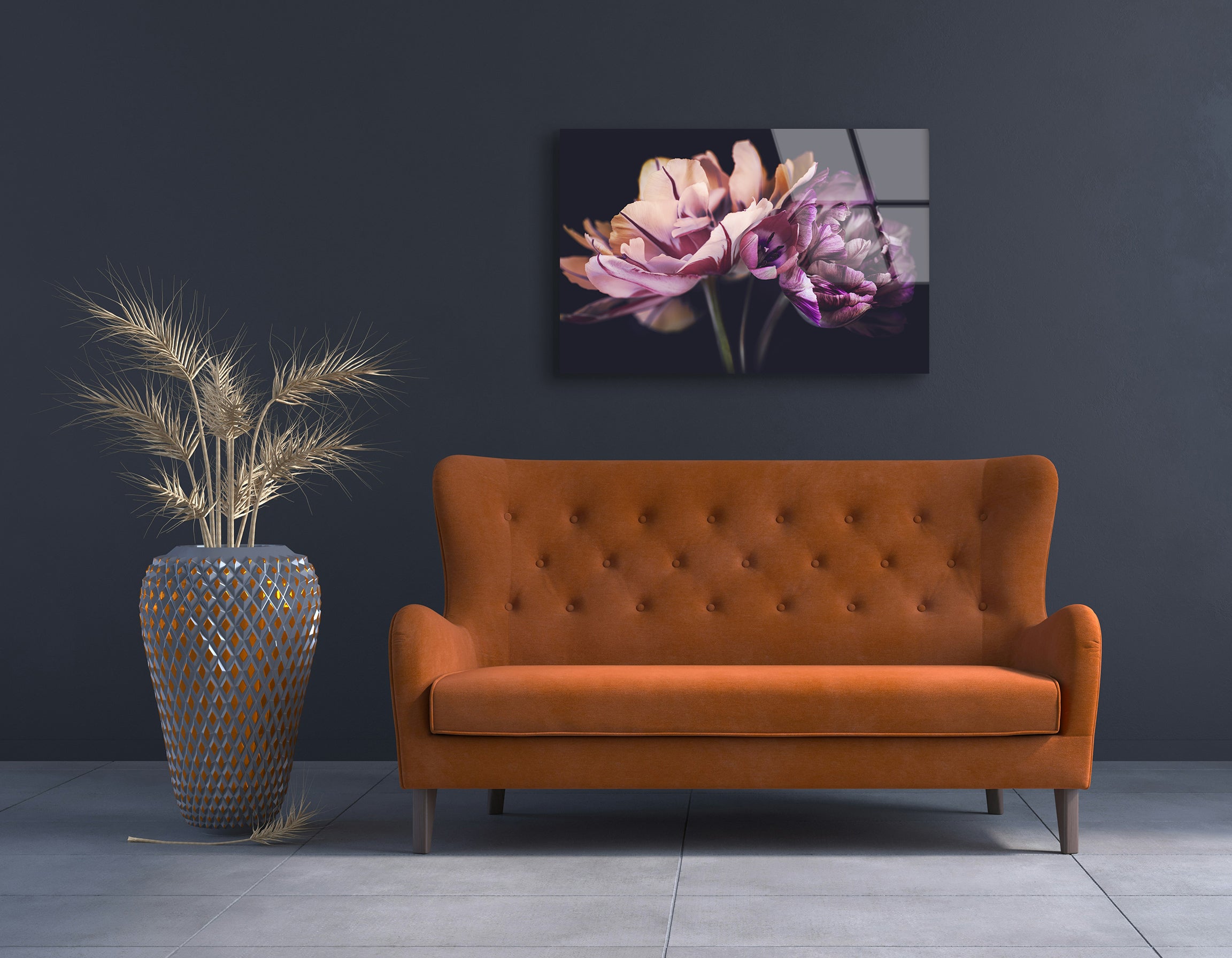 Spring Tulip Bouquet | Premium HD Metal Wall Art - DezignArt