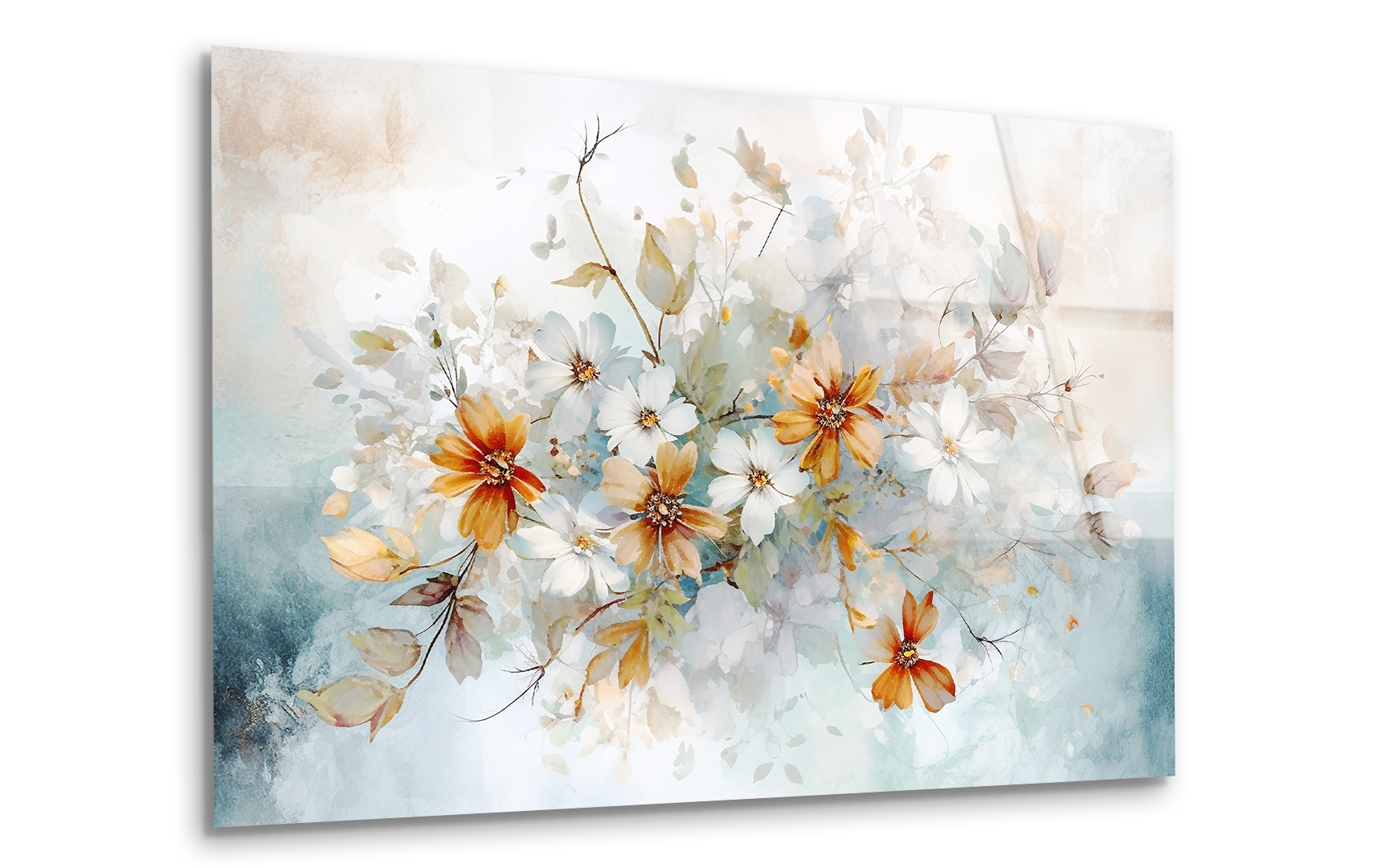 Vintage Floral Abstract Art | Premium HD Metal Wall Art - DezignArt