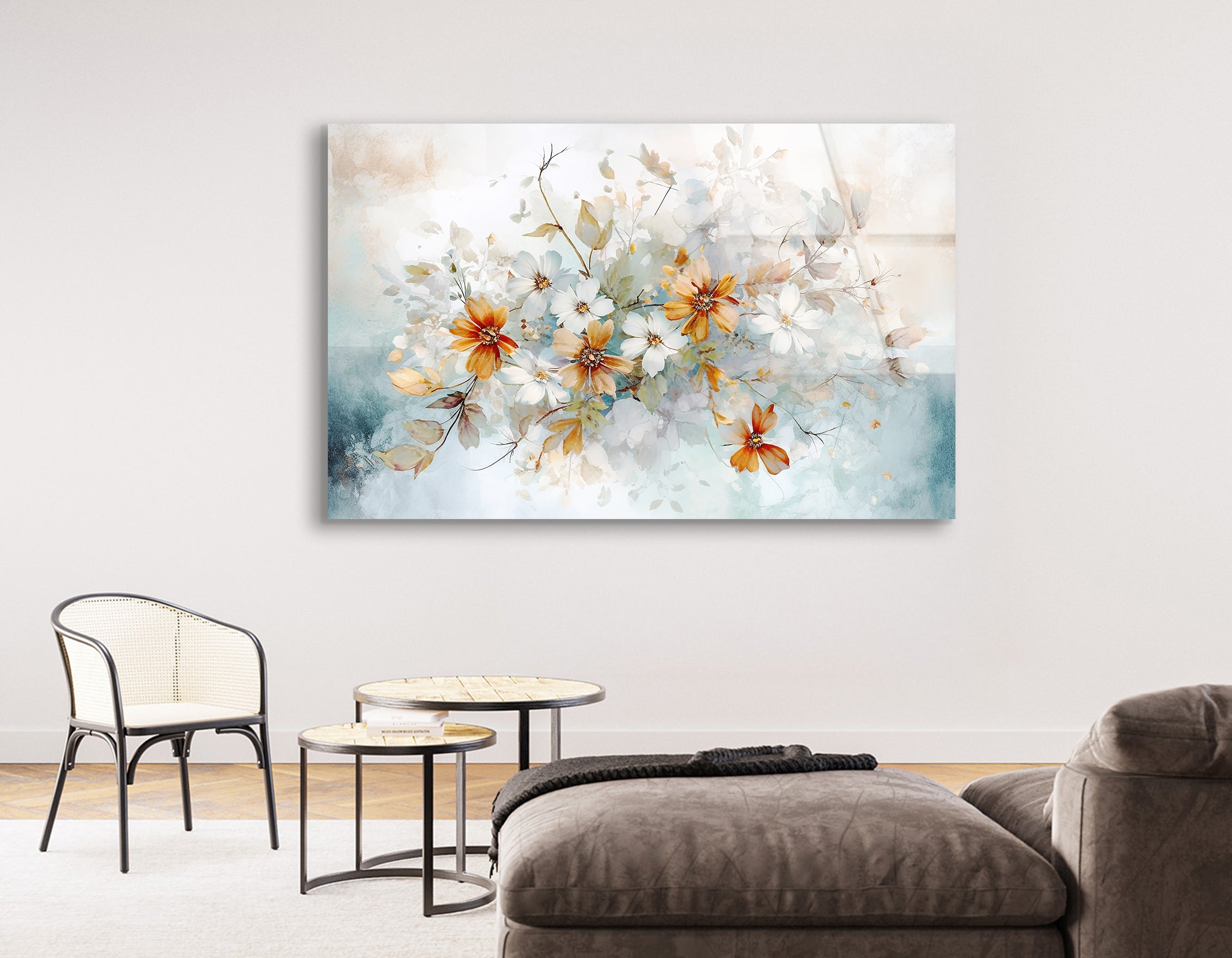 Vintage Floral Abstract Art | Premium HD Metal Wall Art - DezignArt