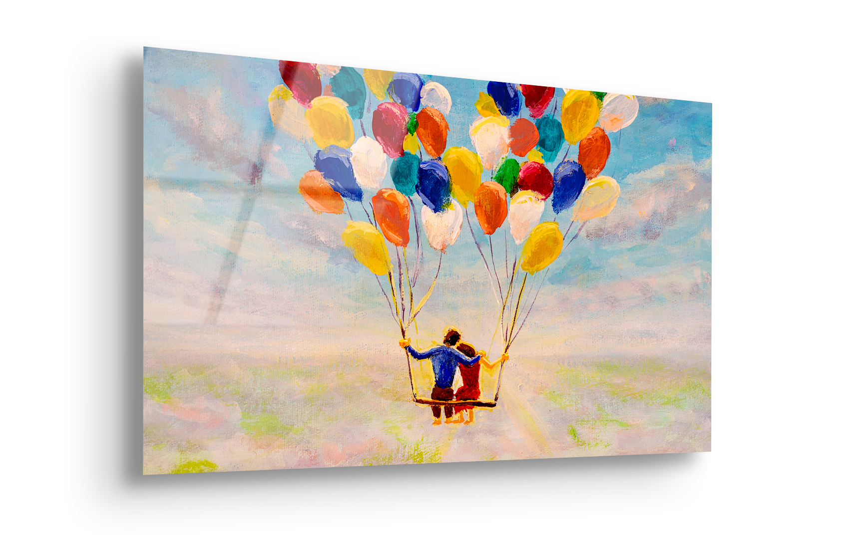 Romantic Air Balloon Ride | Premium HD Metal Wall Art