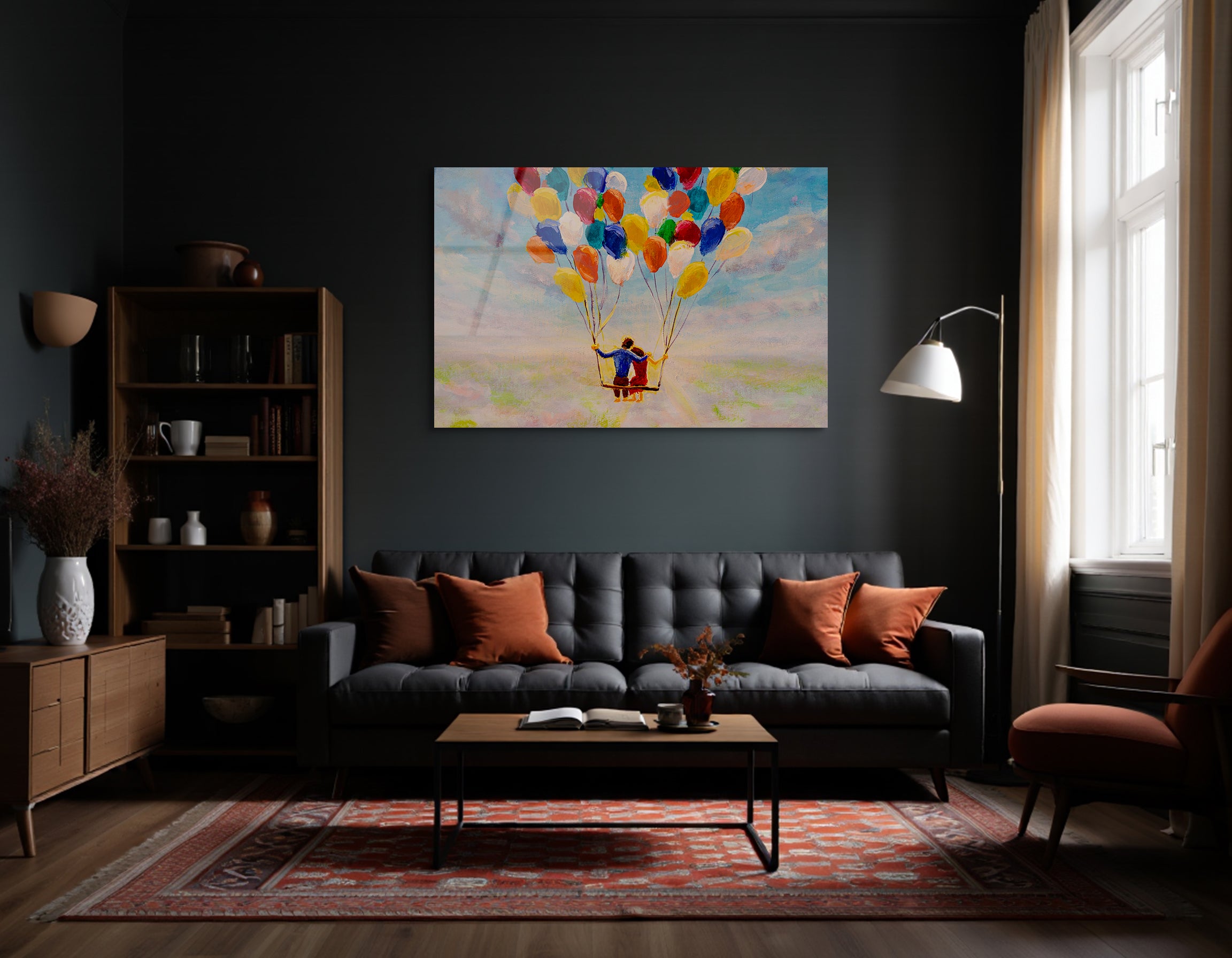 Romantic Air Balloon Ride | Premium HD Metal Wall Art
