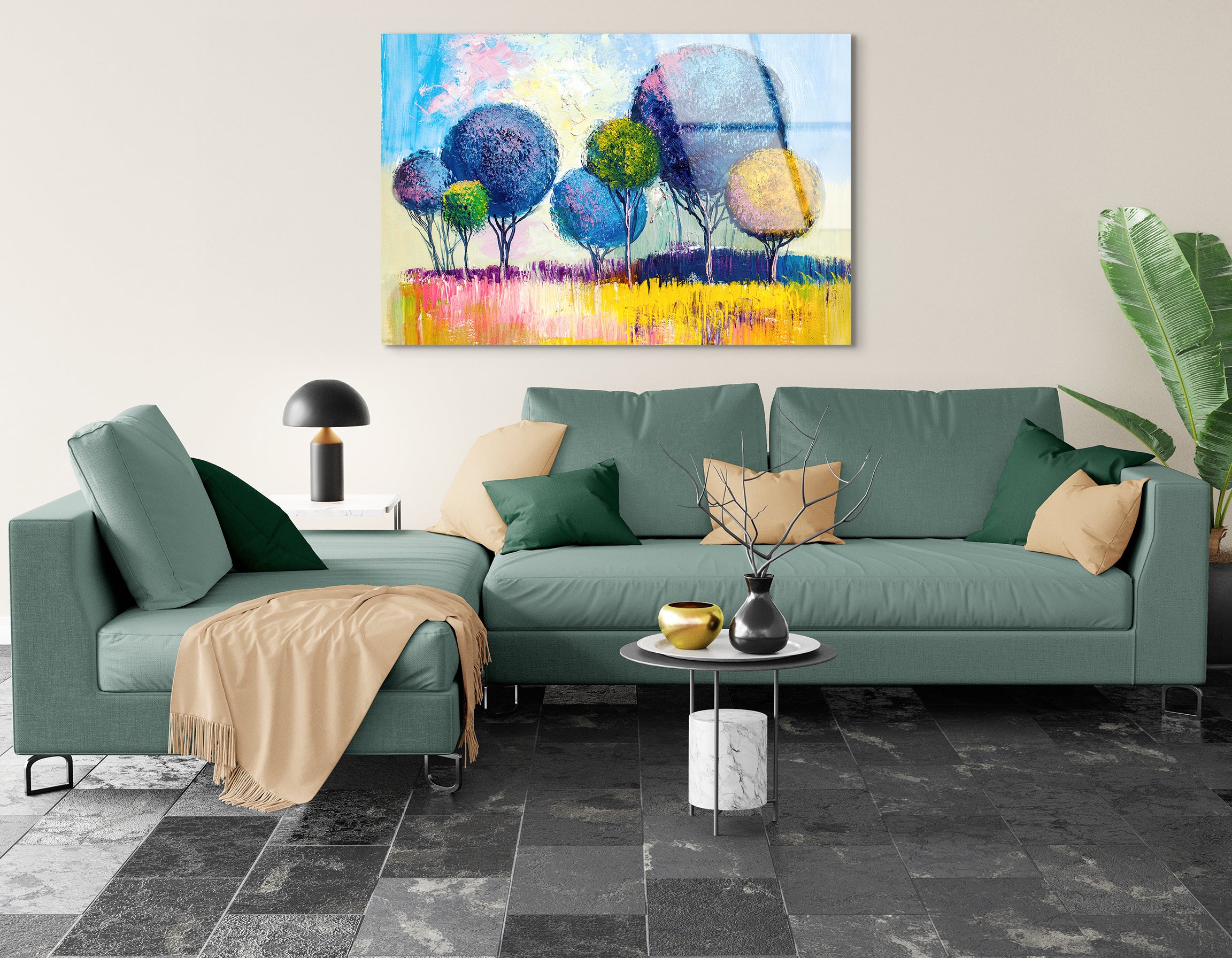 Hand-Painted Impressionist Landscape | Premium HD Metal Wall Art