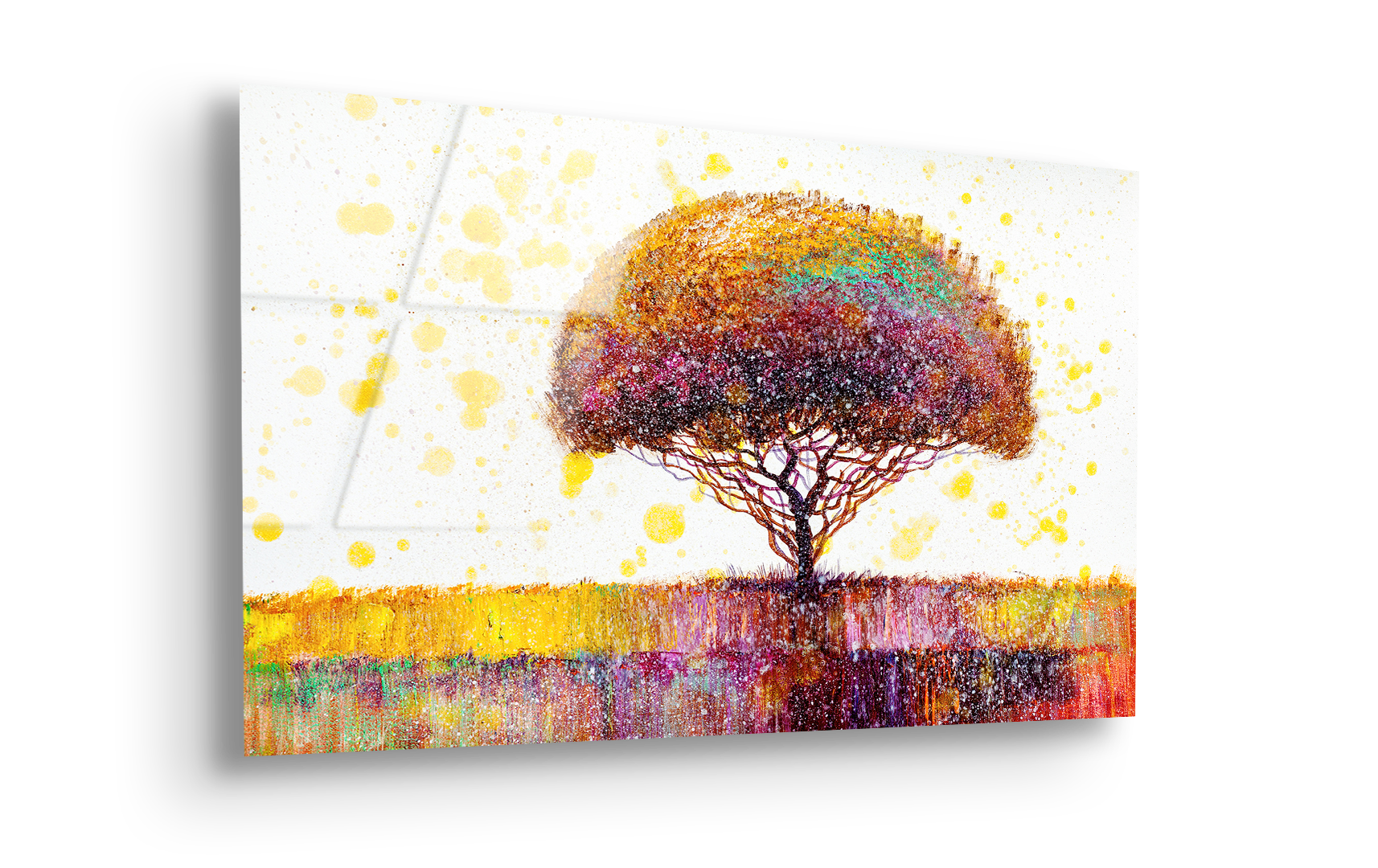 Colorful Tree in Nature | Premium HD Metal Wall Art