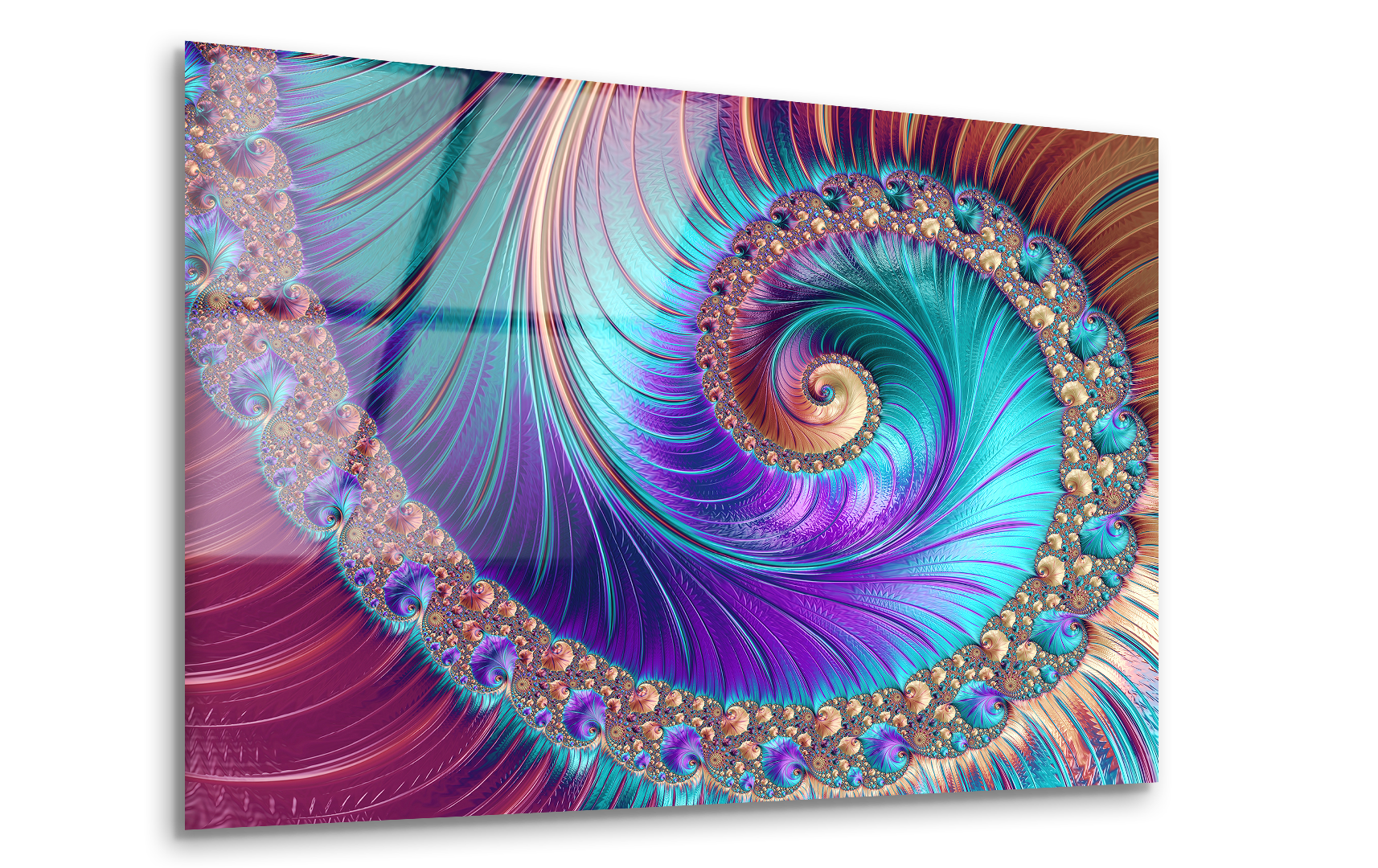 Abstract Fractal Patterns Drawing | Premium HD Metal Wall Art - DezignArt