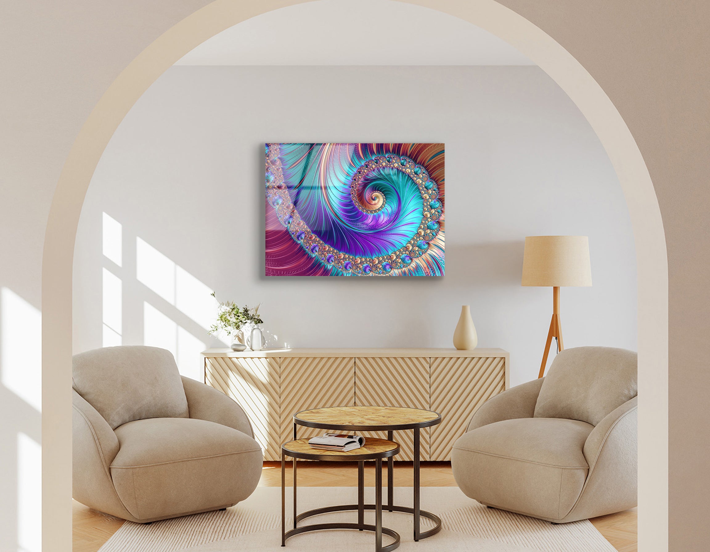 Abstract Fractal Patterns Drawing | Premium HD Metal Wall Art - DezignArt