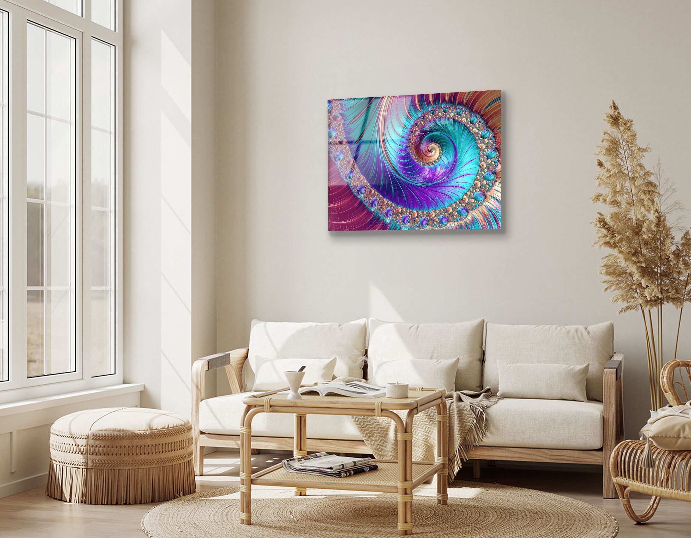 Abstract Fractal Patterns Drawing | Premium HD Metal Wall Art - DezignArt