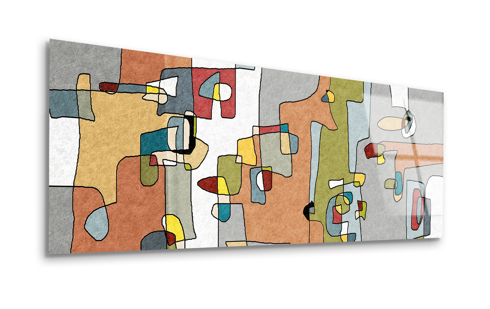 Abstract Colored Background in Impressionism Style | Premium HD Metal Wall Art