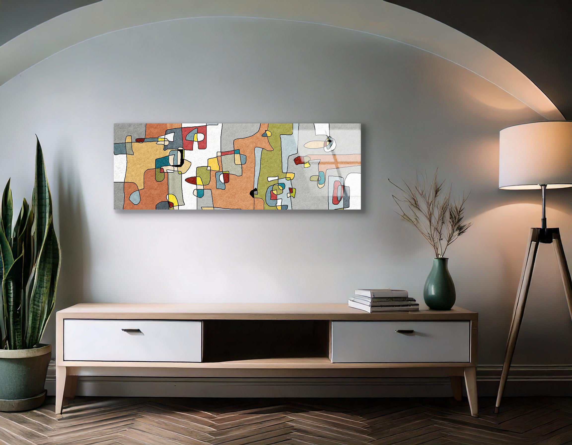 Abstract Colored Background in Impressionism Style | Premium HD Metal Wall Art