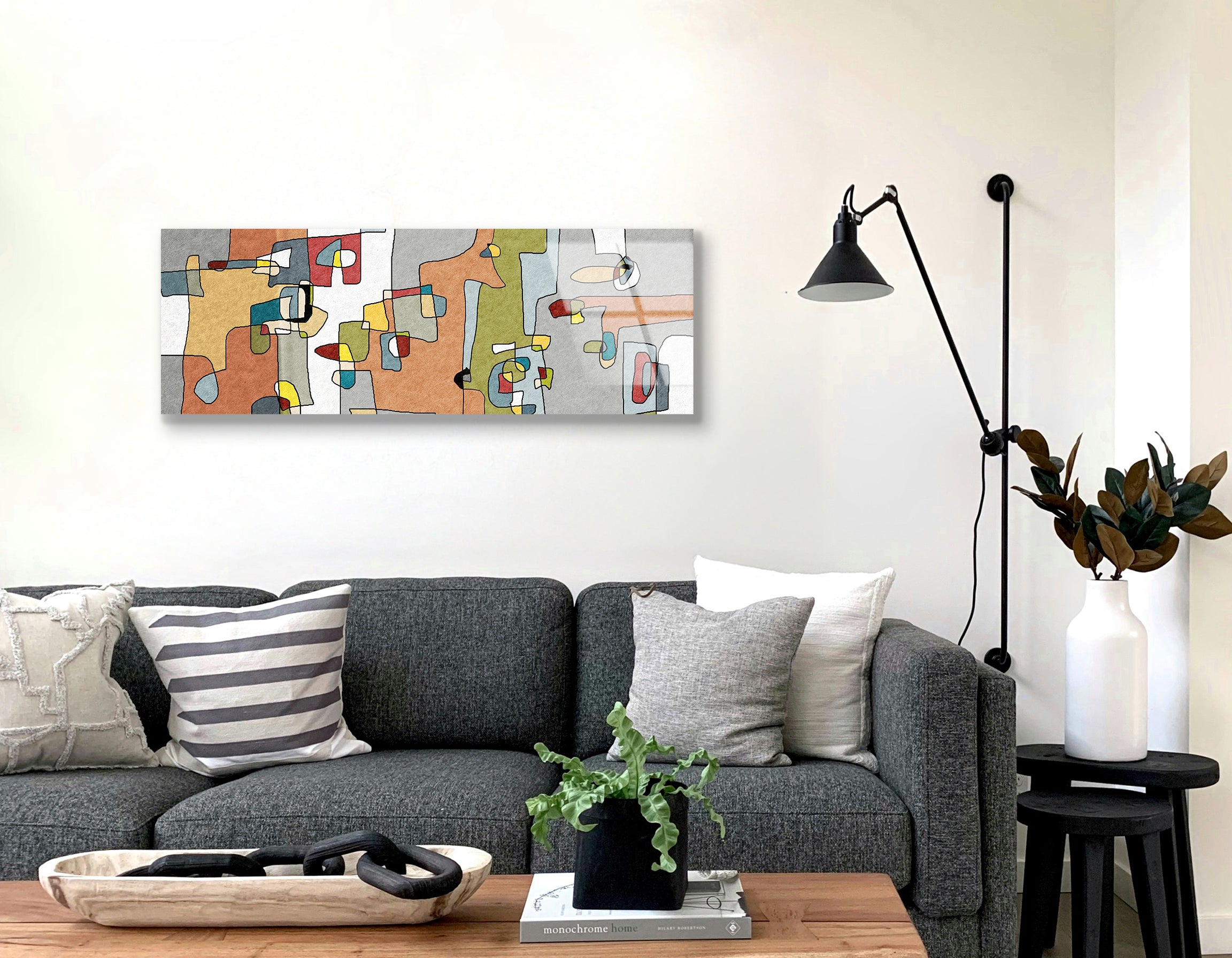 Abstract Colored Background in Impressionism Style | Premium HD Metal Wall Art