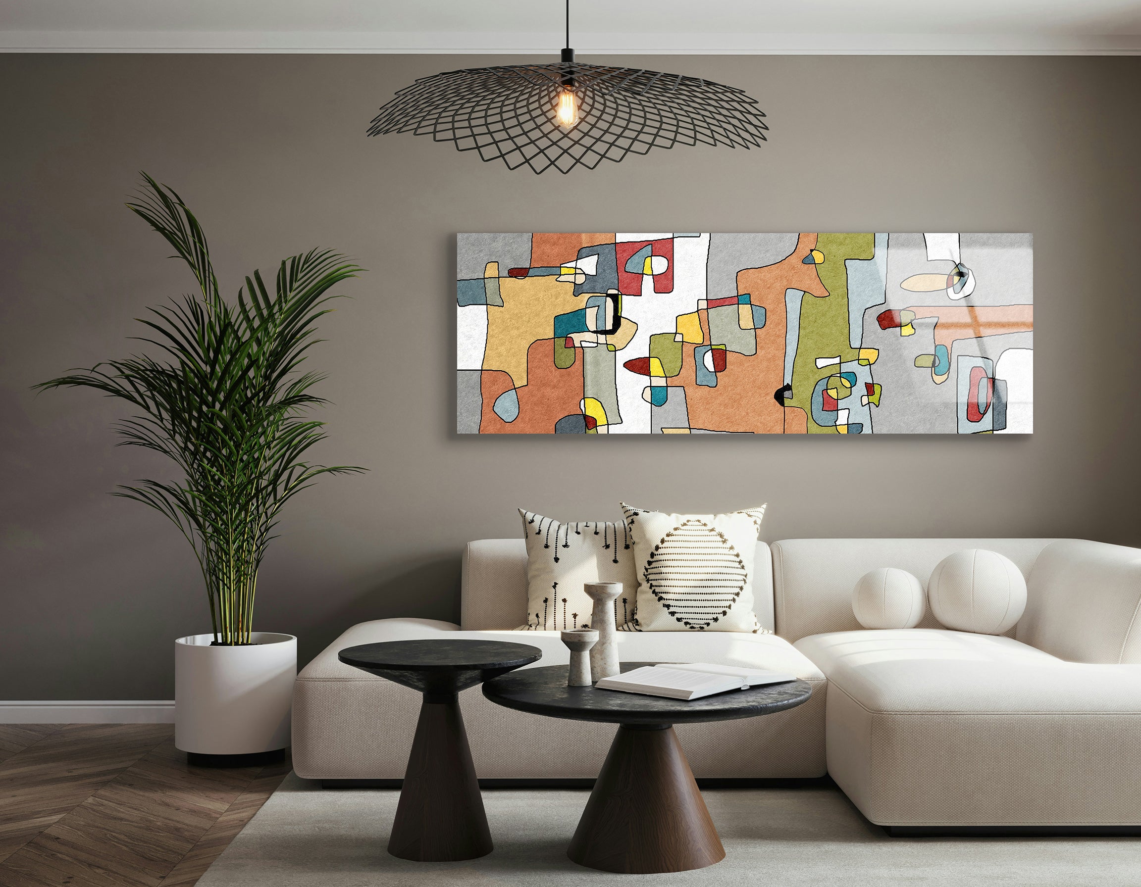 Abstract Colored Background in Impressionism Style | Premium HD Metal Wall Art