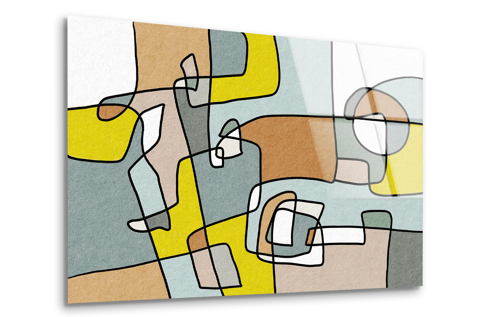 Abstract Impressionist Drawing | Premium HD Metal Wall Art - DezignArt