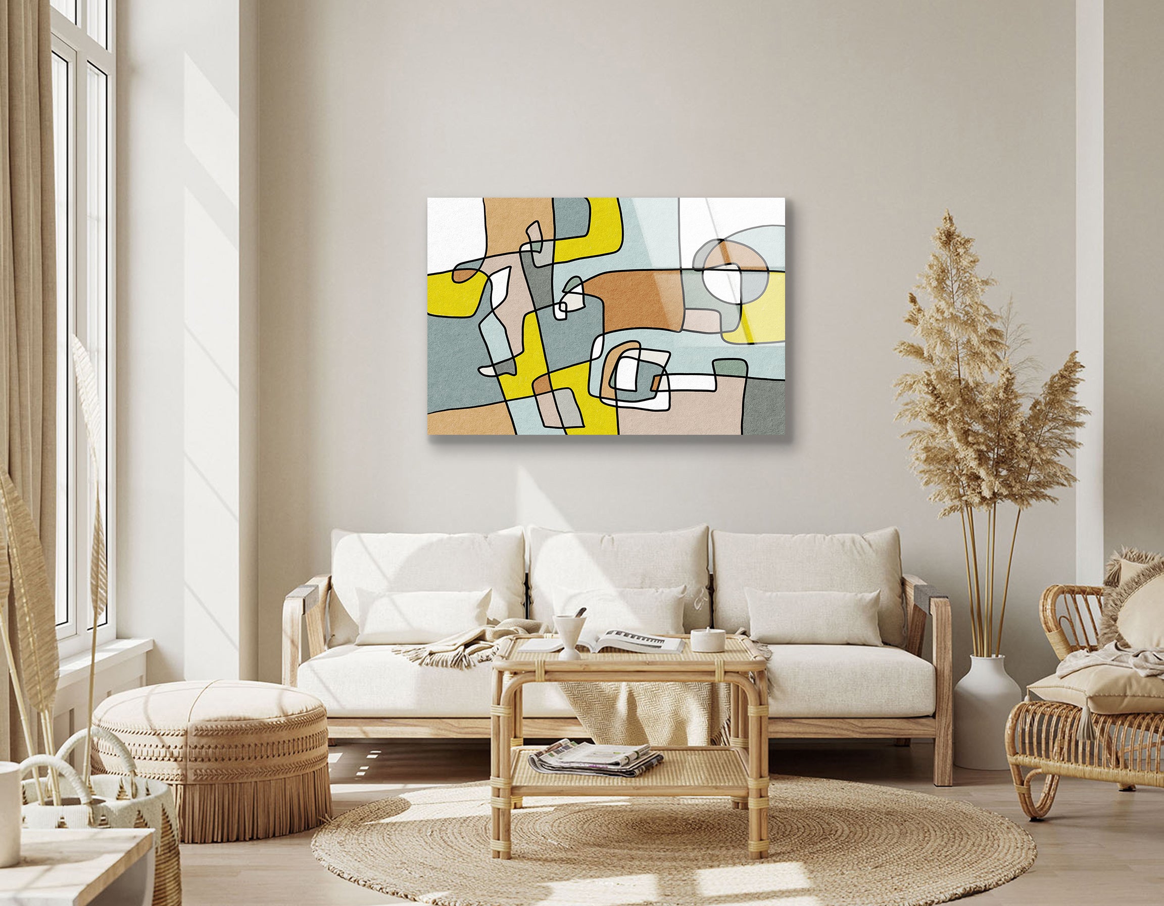 Abstract Impressionist Drawing | Premium HD Metal Wall Art - DezignArt