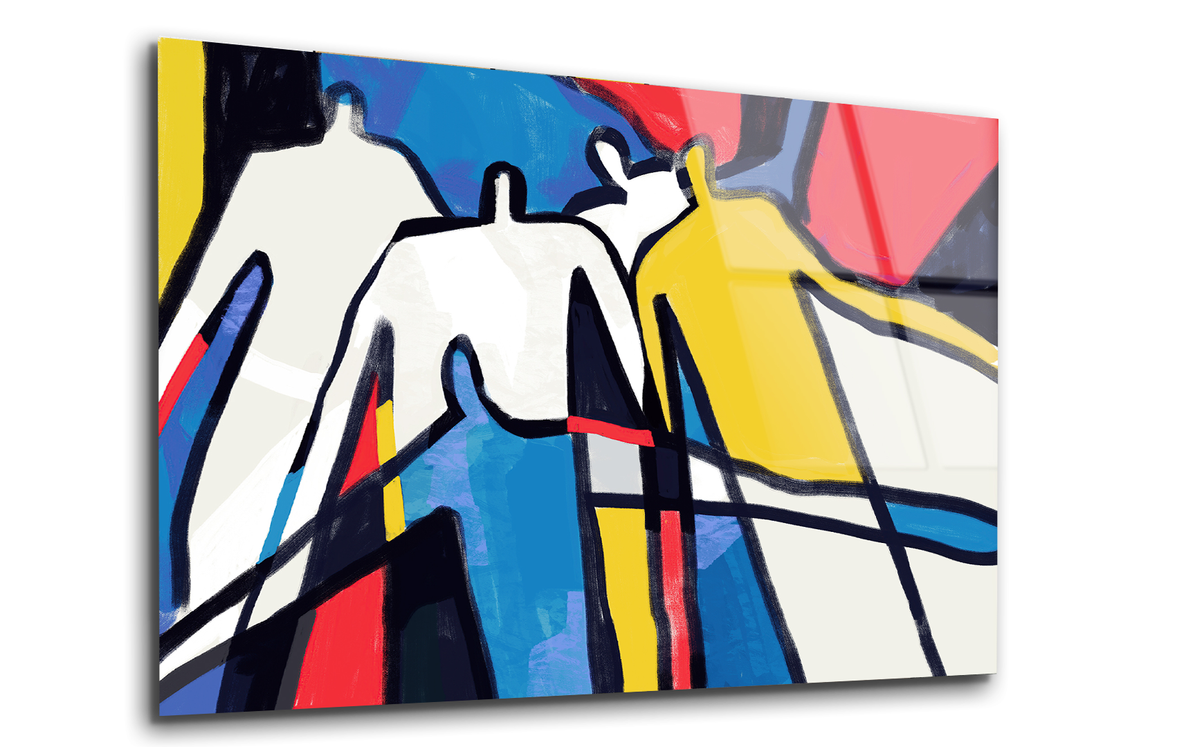 Neoplasticism & Cubism Abstract Drawing | Premium HD Metal Wall Art - DezignArt