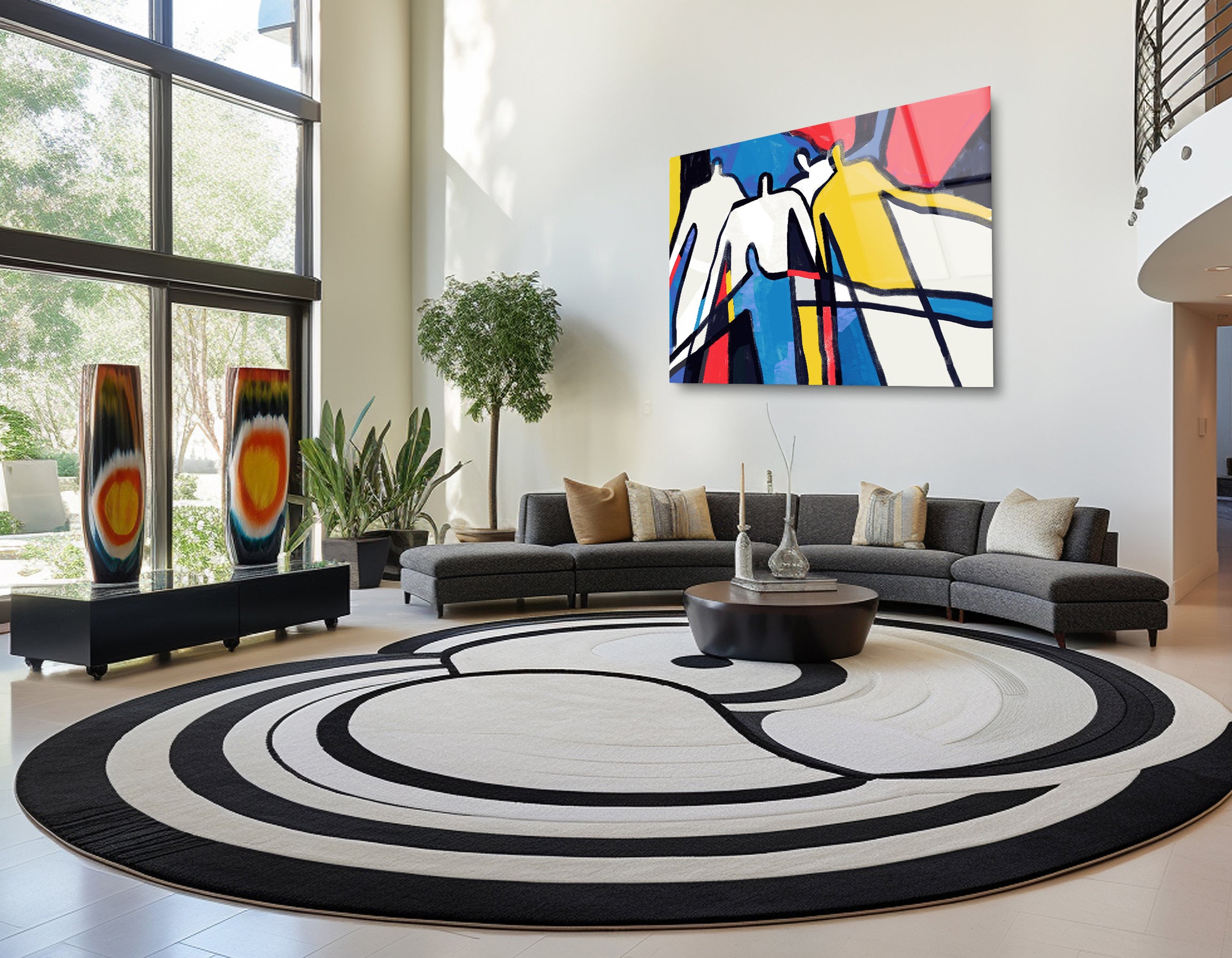 Neoplasticism & Cubism Abstract Drawing | Premium HD Metal Wall Art - DezignArt