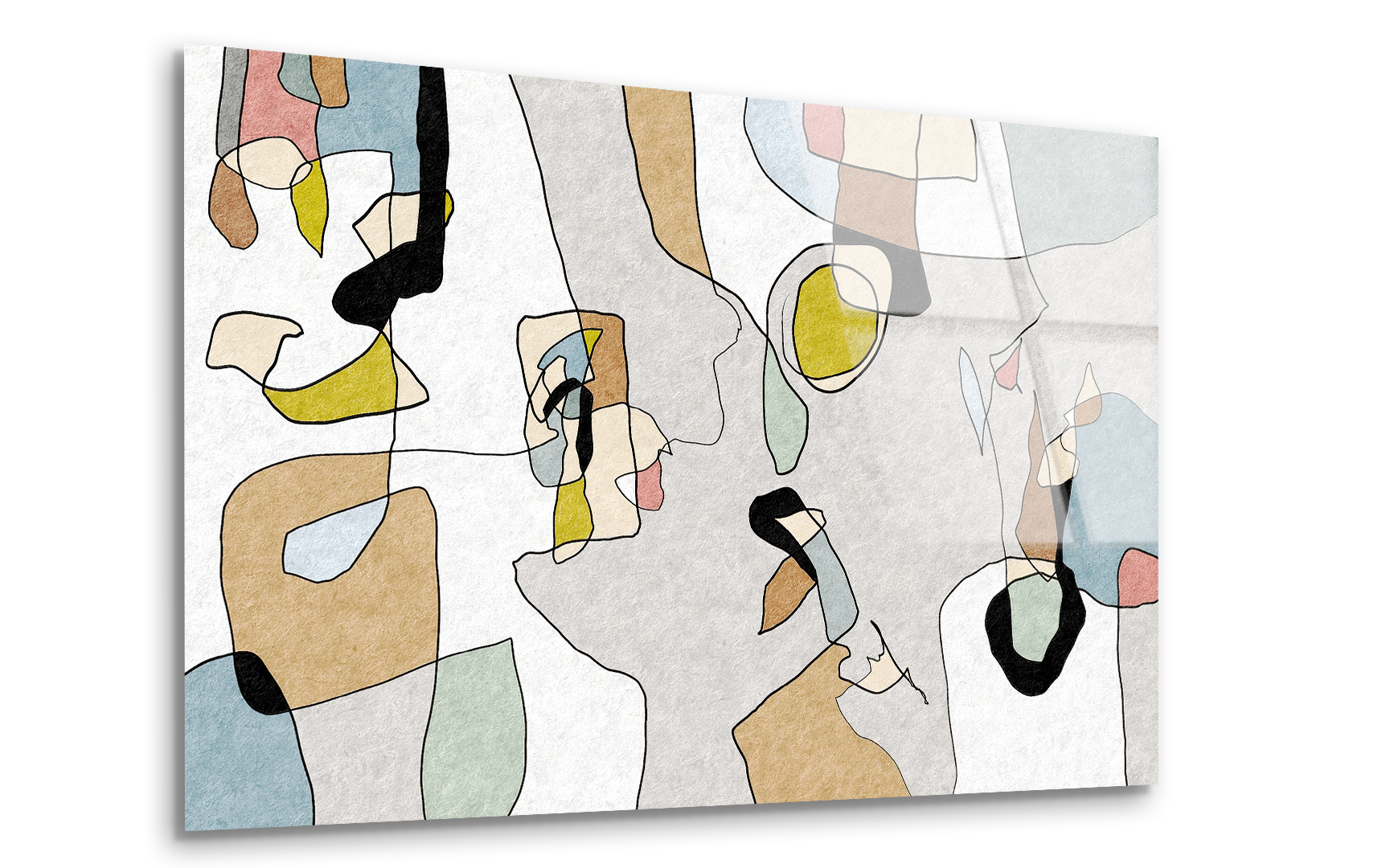 Modern Impressionist Abstract Drawing | Premium HD Metal Wall Art - DezignArt