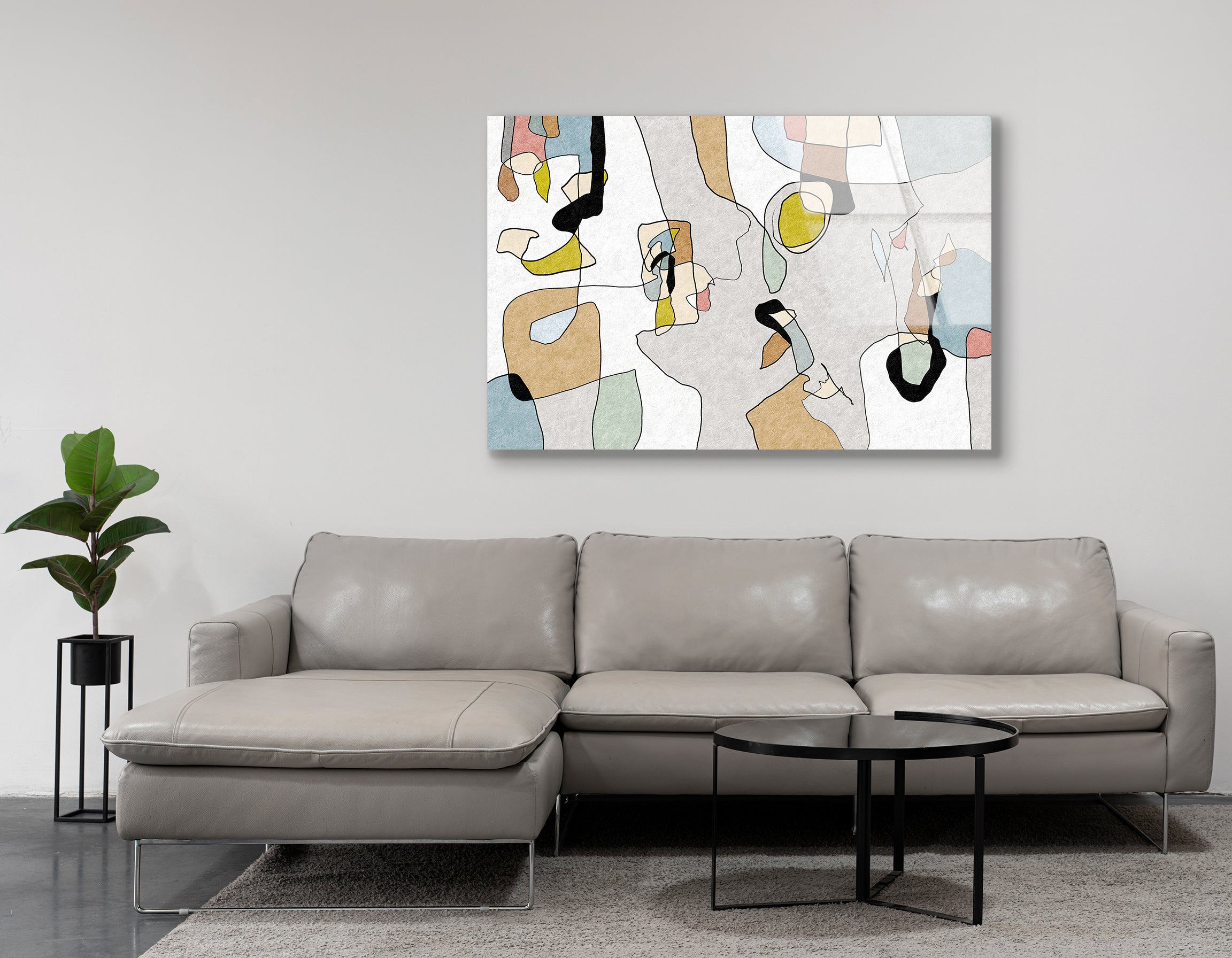 Modern Impressionist Abstract Drawing | Premium HD Metal Wall Art - DezignArt