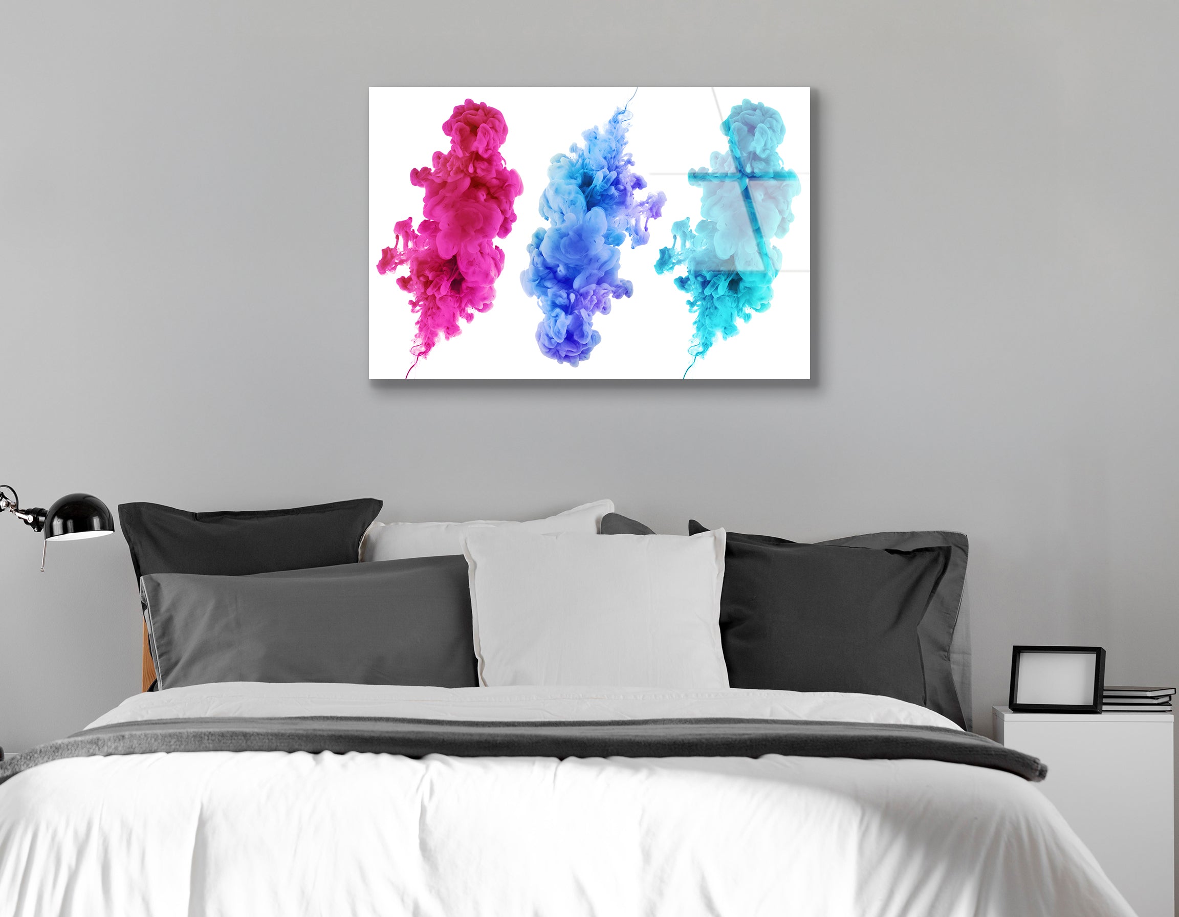 Abstract Ink & Acrylic Colors Drawing | Premium HD Metal Wall Art - DezignArt