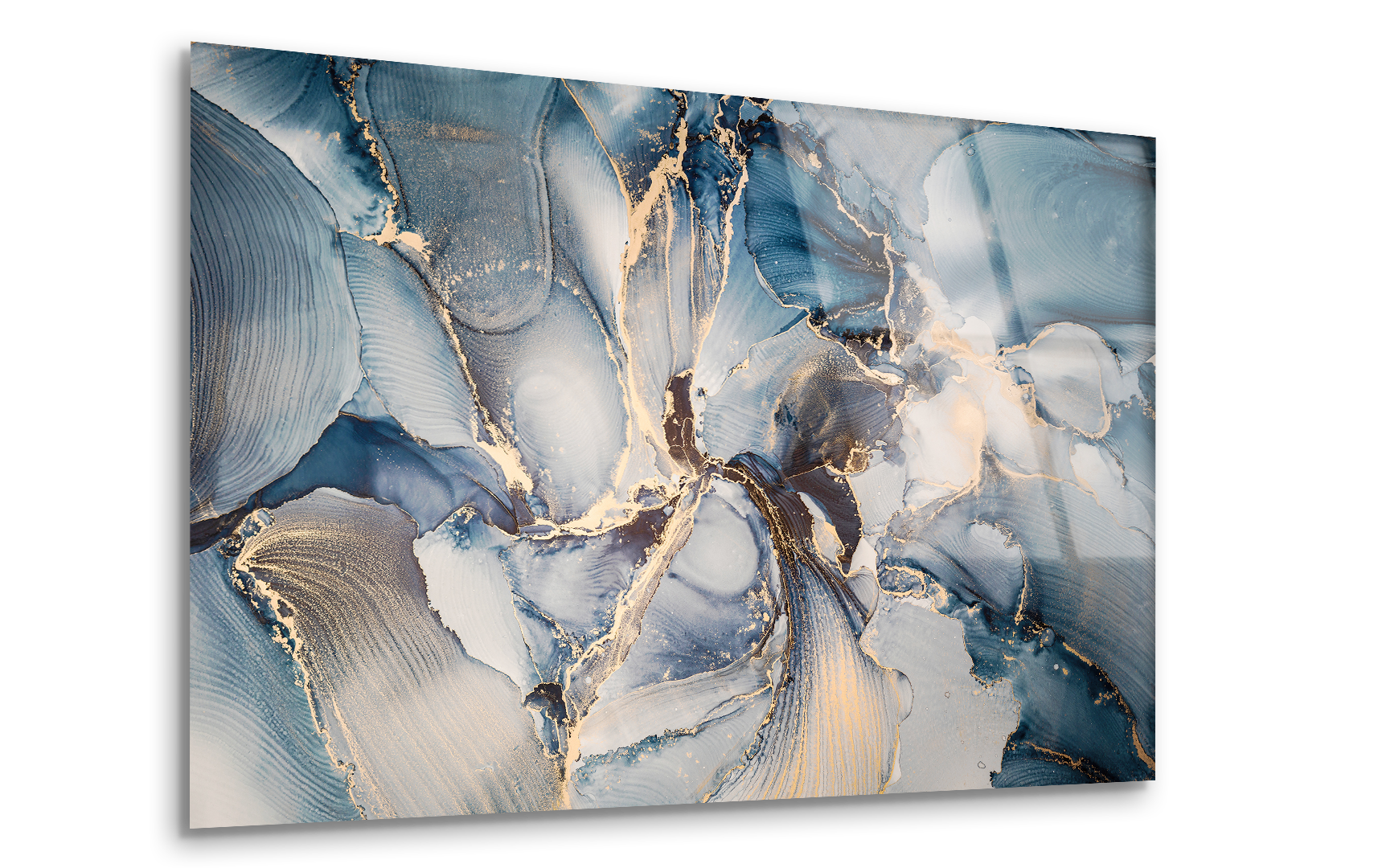 Luxury Abstract Fluid Art Drawing | Premium HD Metal Wall Art - DezignArt