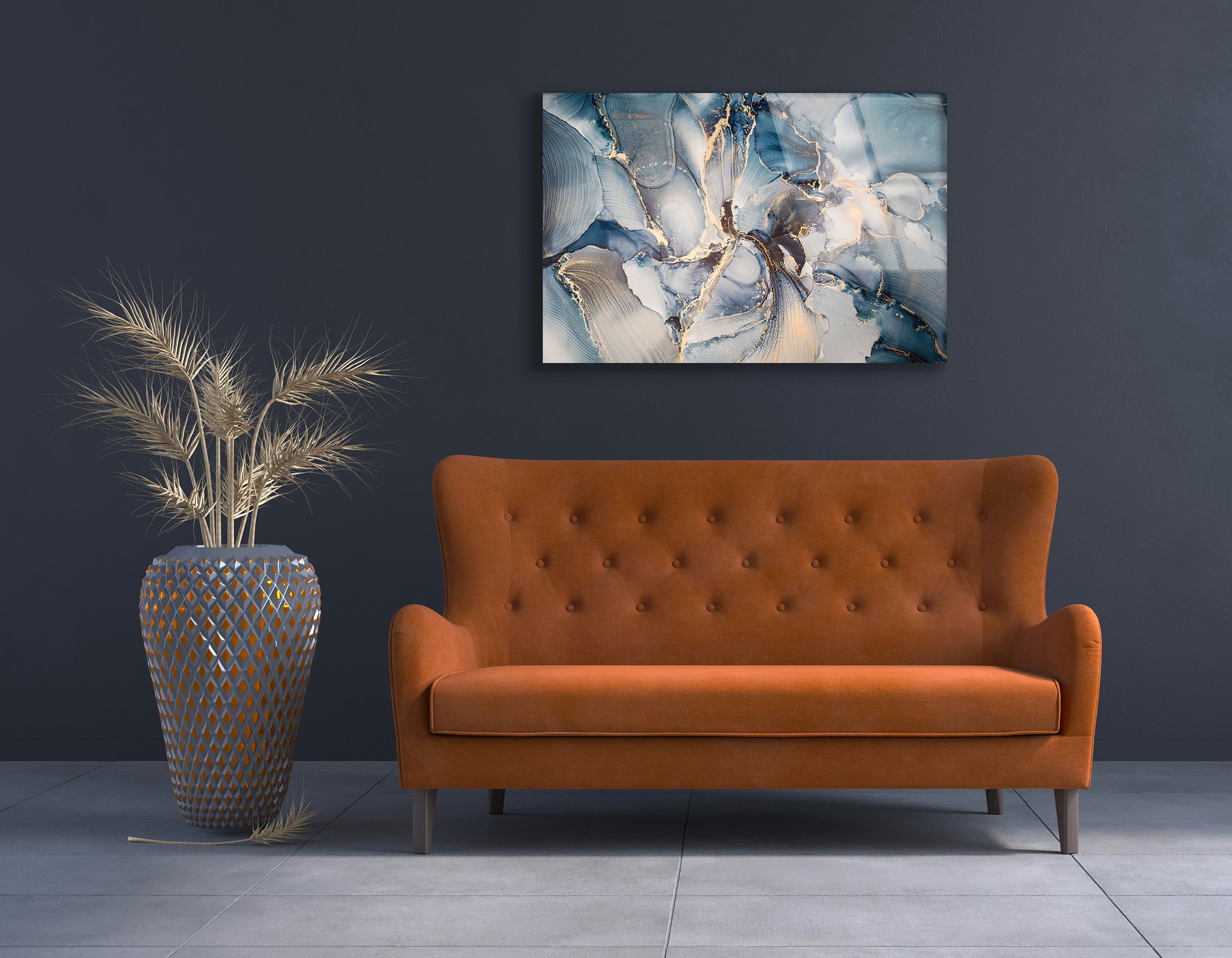 Luxury Abstract Fluid Art Drawing | Premium HD Metal Wall Art - DezignArt