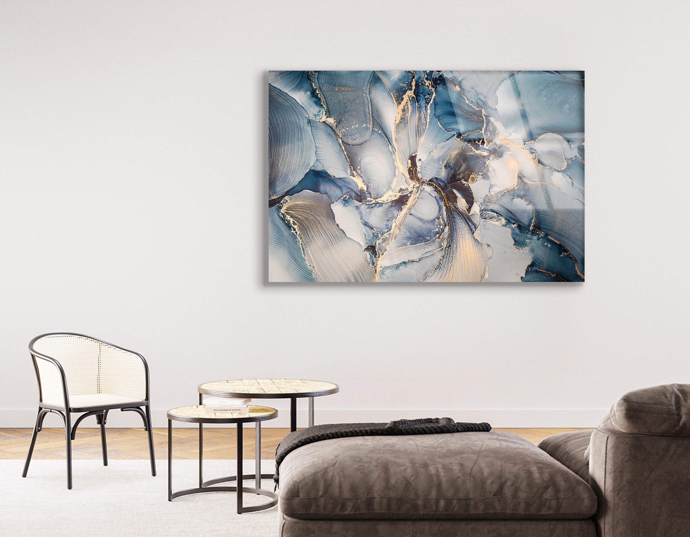 Luxury Abstract Fluid Art Drawing | Premium HD Metal Wall Art - DezignArt