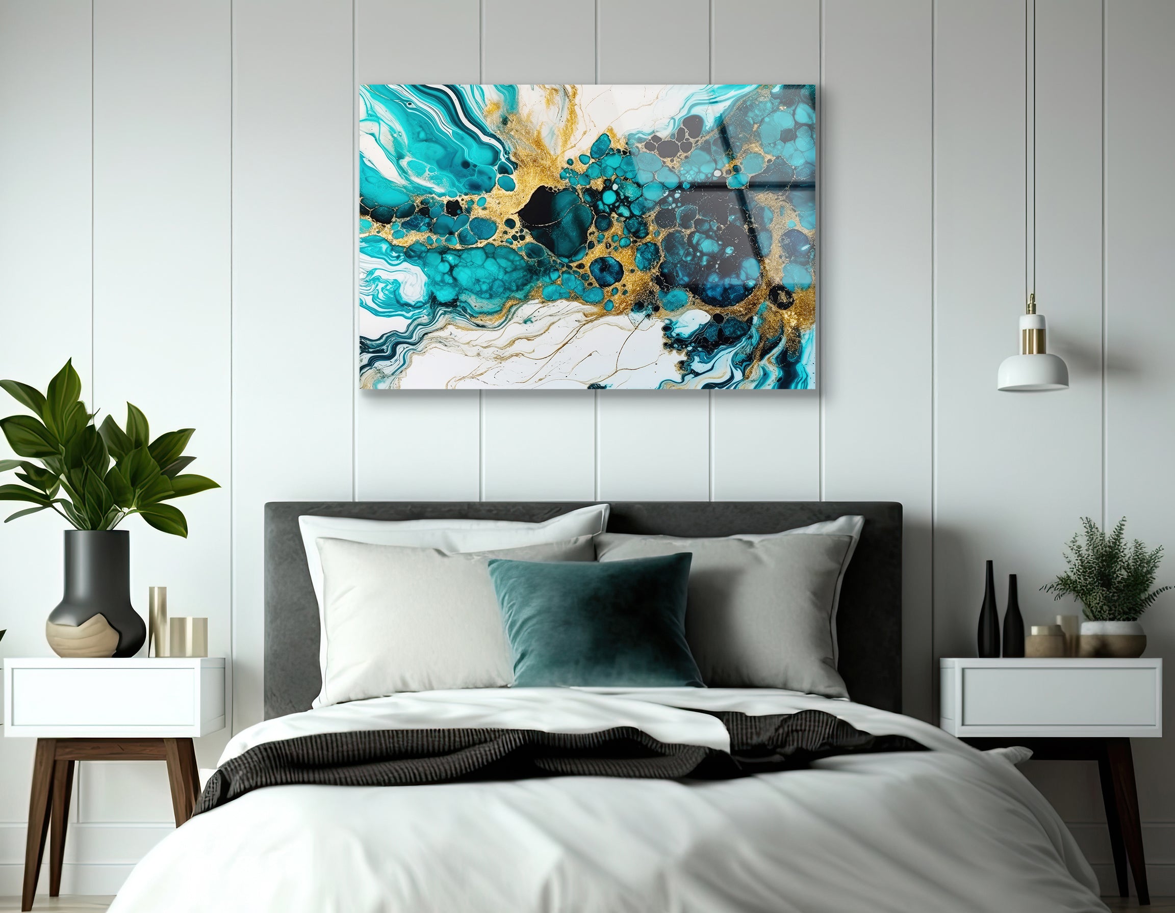 Luxury Liquid Marble Art Drawing | Premium HD Metal Wall Art - DezignArt