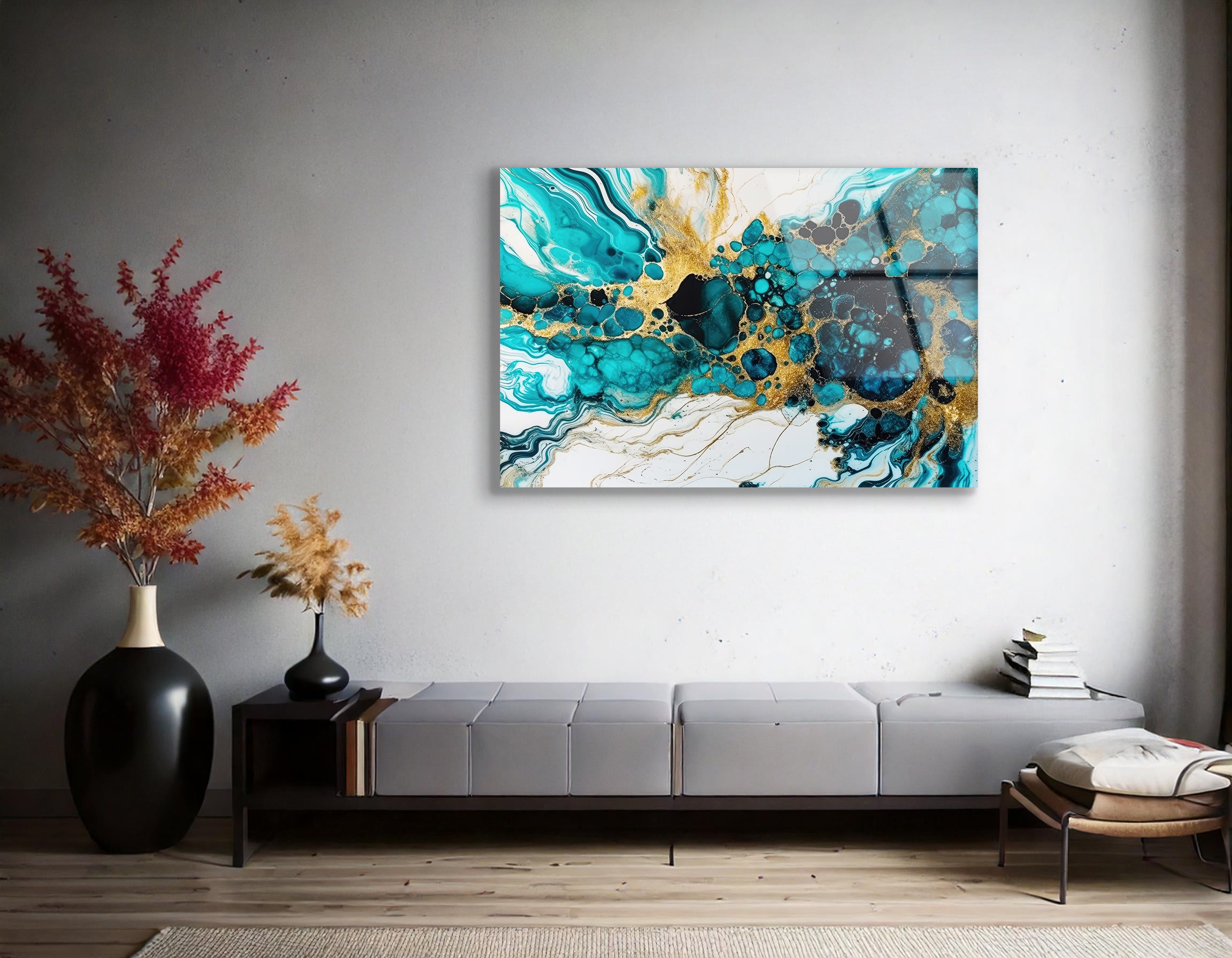 Luxury Liquid Marble Art Drawing | Premium HD Metal Wall Art - DezignArt