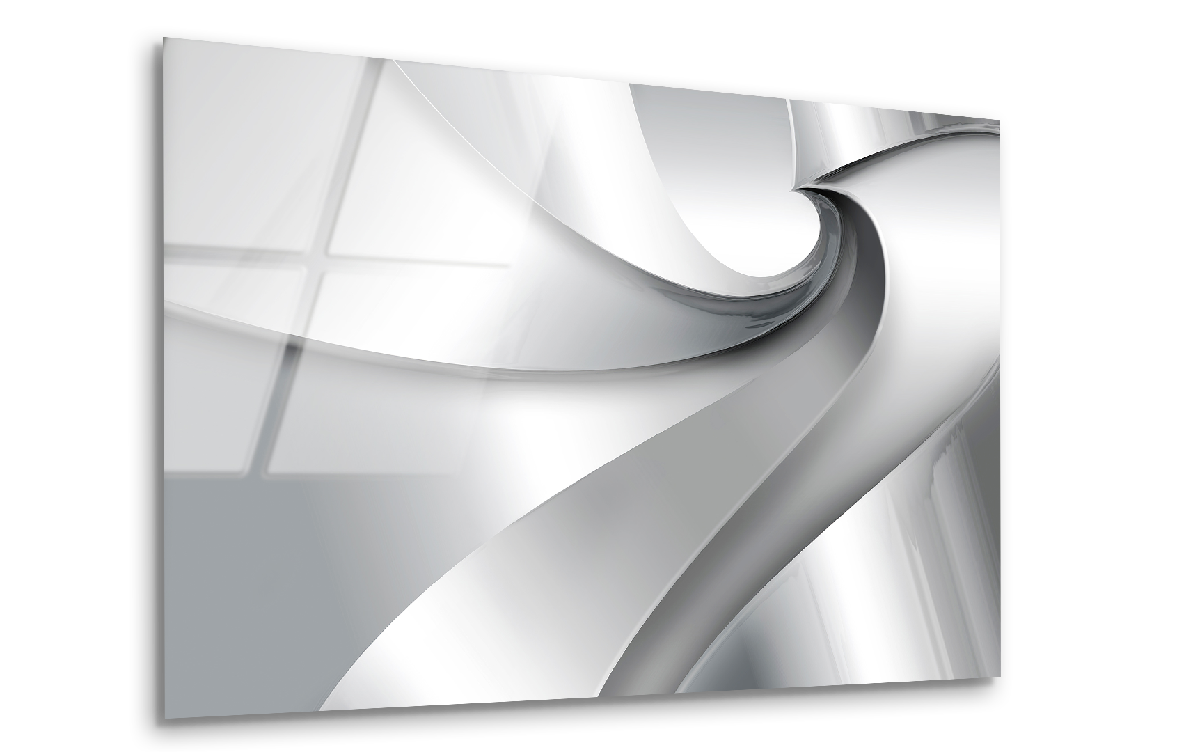 Industrial Abstract Metal Spiral Drawing | Premium HD Metal Wall Art - DezignArt