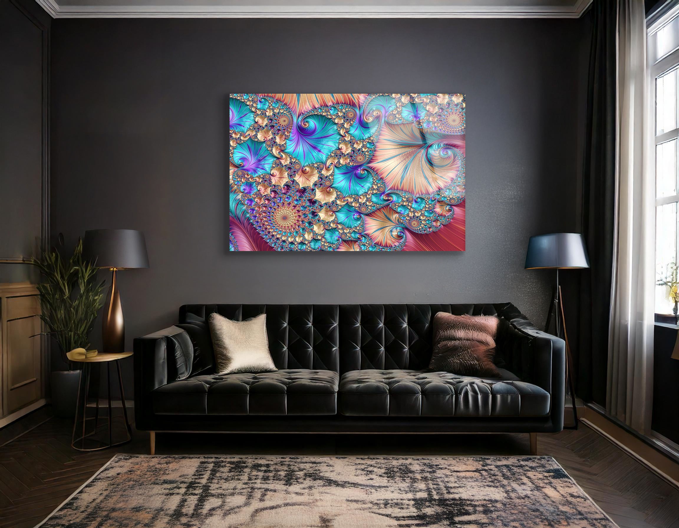Digital Fractal Art Drawing | Premium HD Metal Wall Art - DezignArt