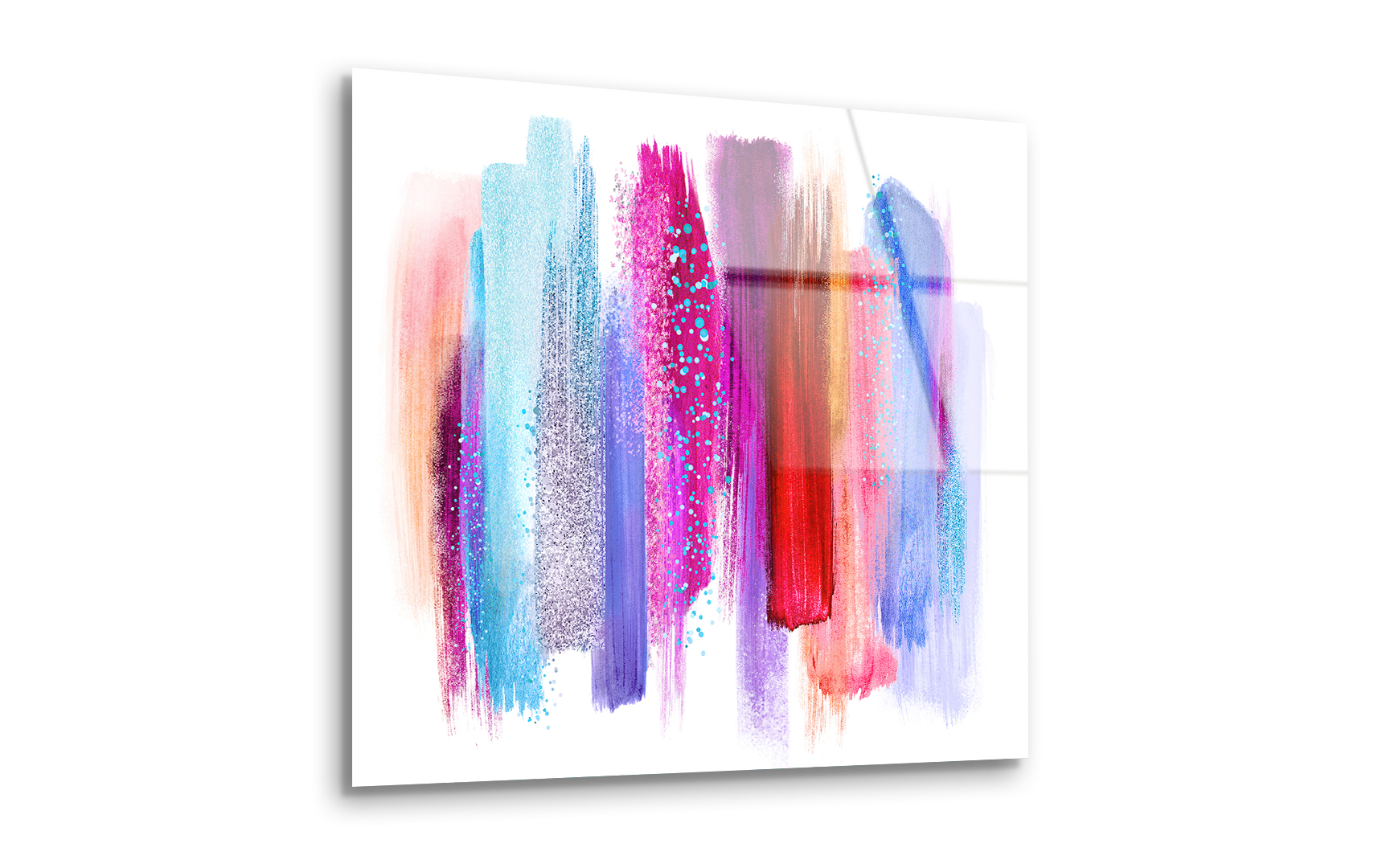Abstract Artistic Brush Strokes with Colorful Palette | Premium HD Metal Wall Art