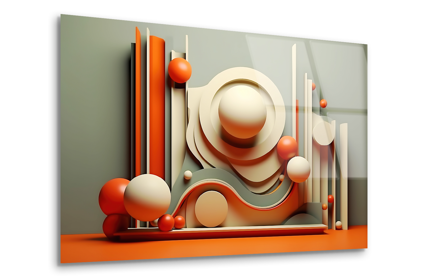 3D Minimalist Abstract Art Drawing | Premium HD Metal Wall Art - DezignArt