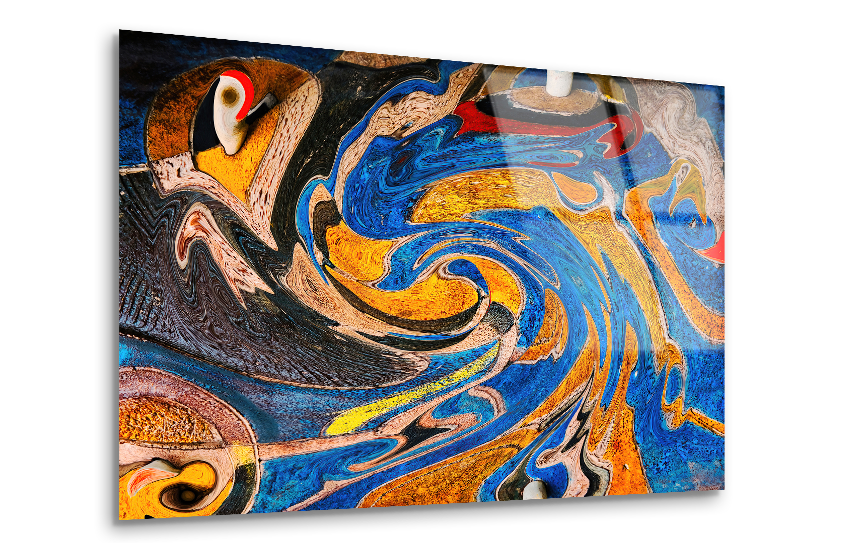 Abstract Color in Motion | Premium HD Metal Wall Art - DezignArt