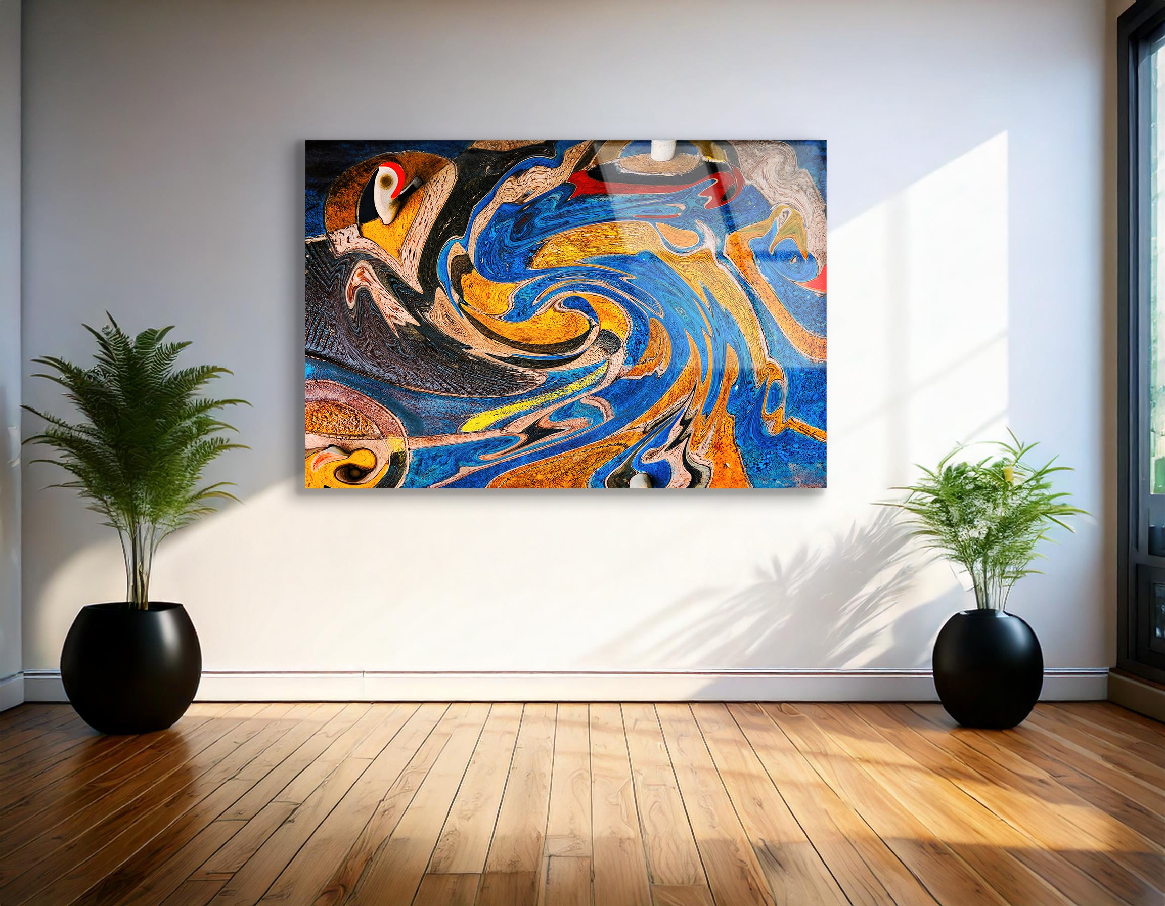 Abstract Color in Motion | Premium HD Metal Wall Art - DezignArt