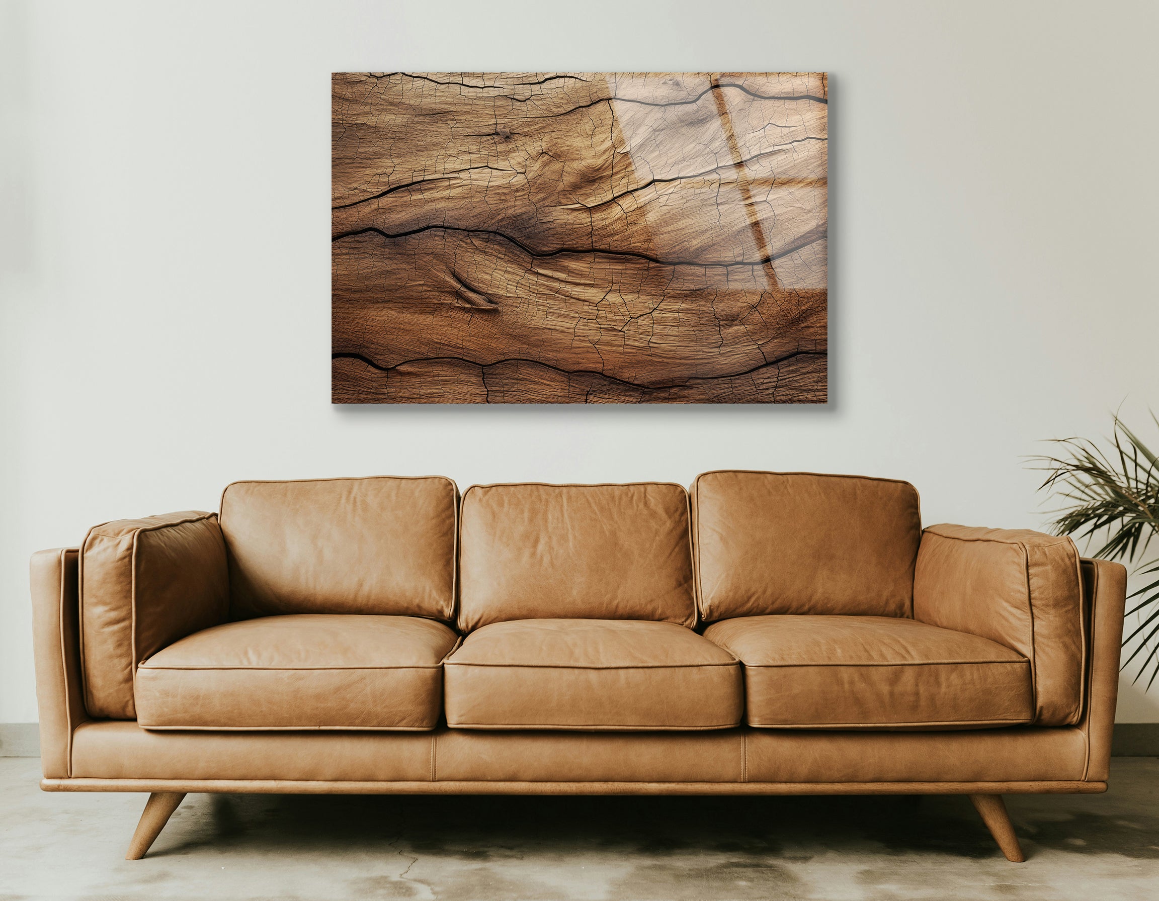 Rustic Cracked Wood | Premium HD Metal Wall Art - DezignArt