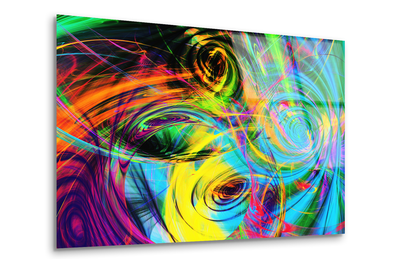 Rainbow Abstract Fractal | Premium HD Metal Wall Art - DezignArt