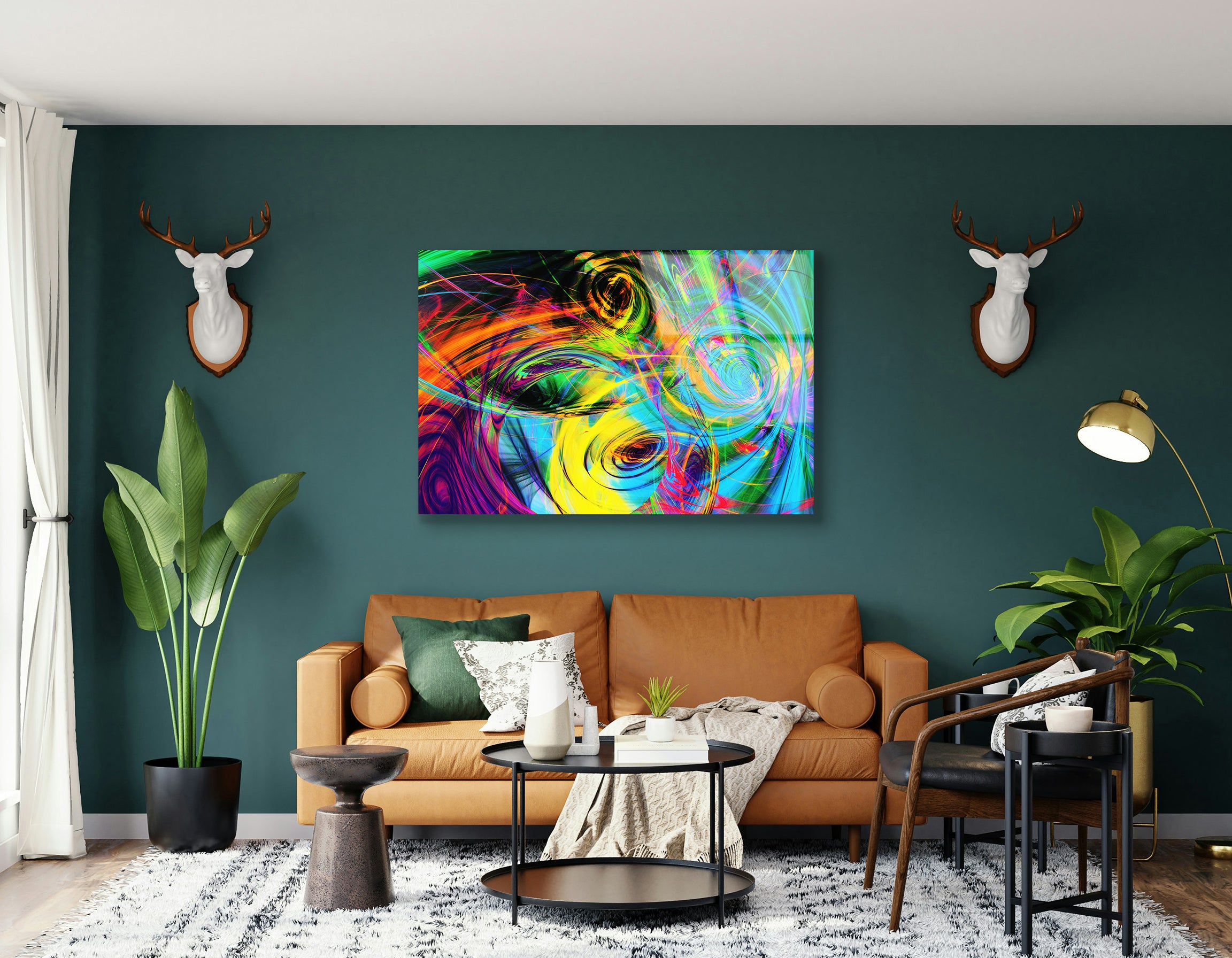 Rainbow Abstract Fractal | Premium HD Metal Wall Art - DezignArt