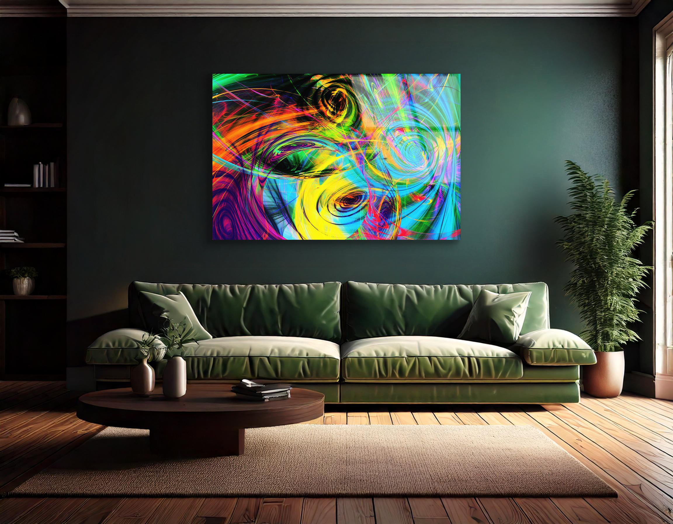 Rainbow Abstract Fractal | Premium HD Metal Wall Art - DezignArt