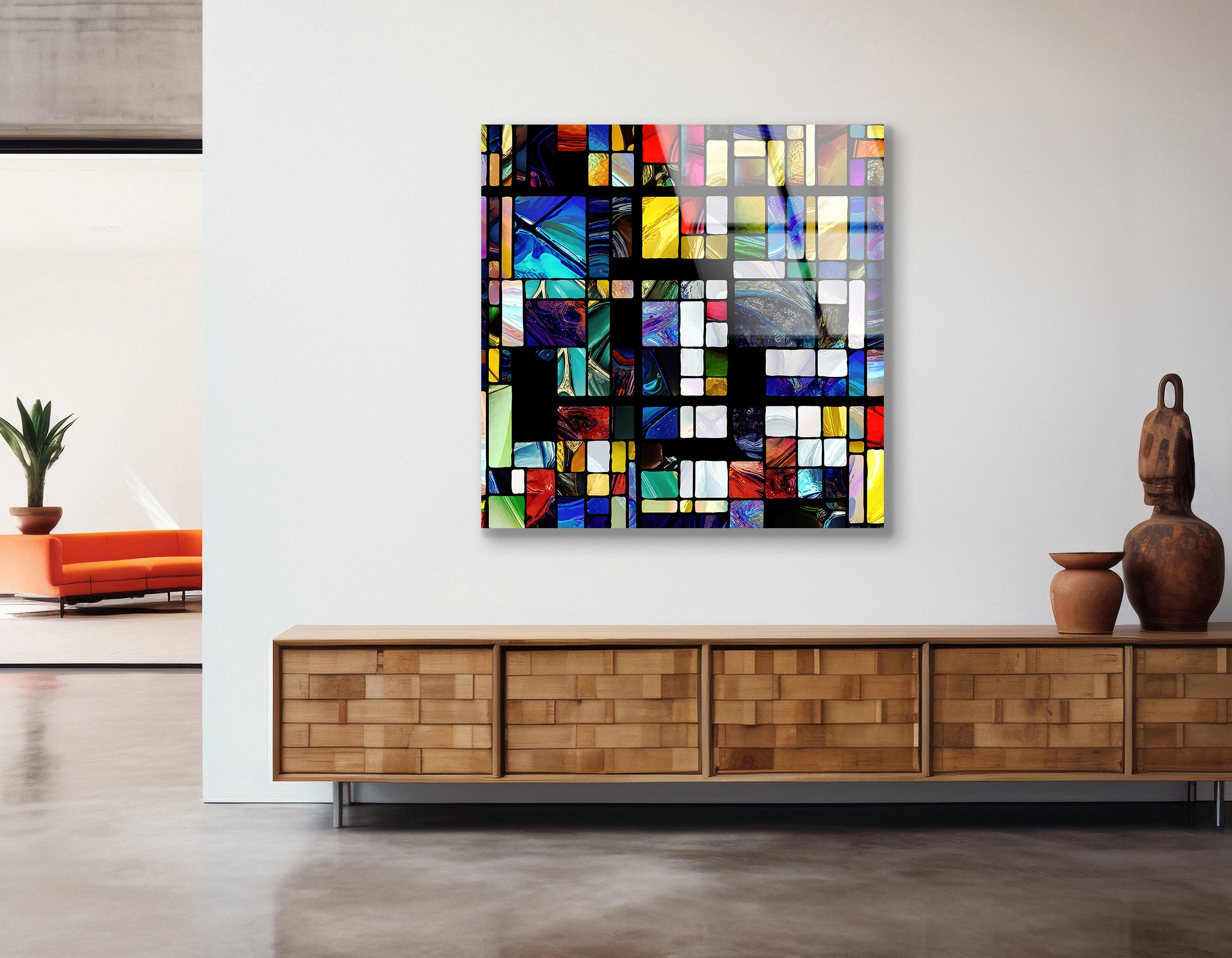 Rebirth of Stained Glass | Premium HD Metal Wall Art