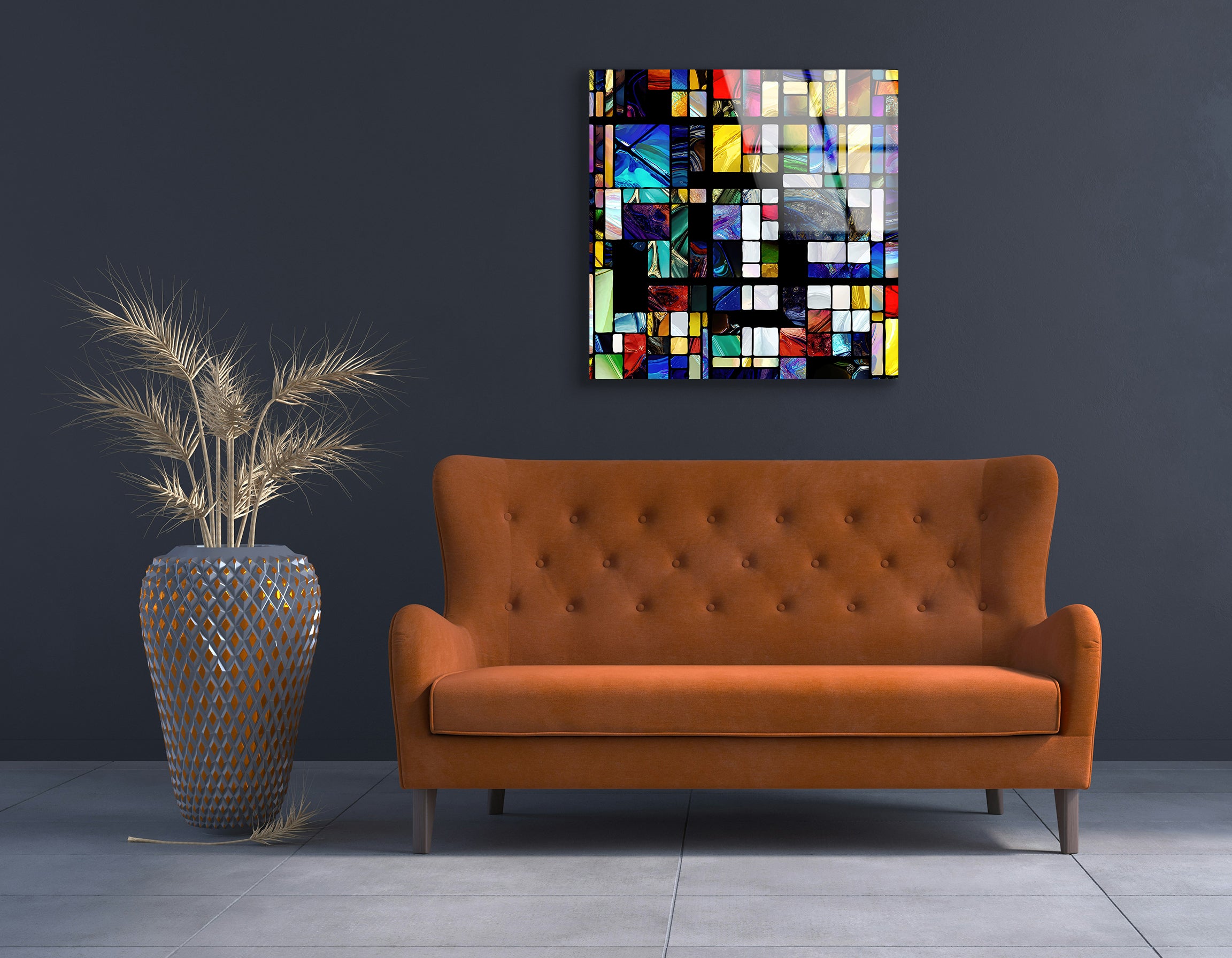 Rebirth of Stained Glass | Premium HD Metal Wall Art