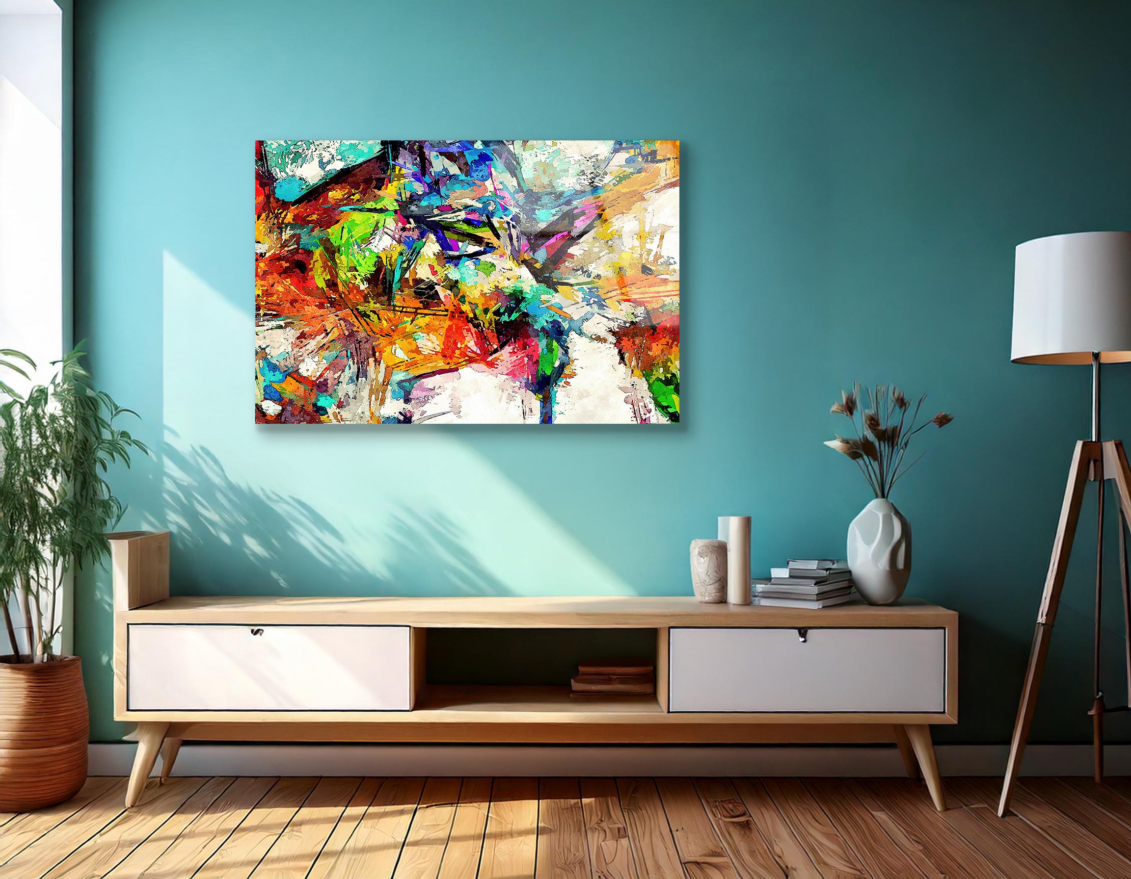 Watercolor & Oil Paint Strokes | Premium HD Metal Wall Art - DezignArt