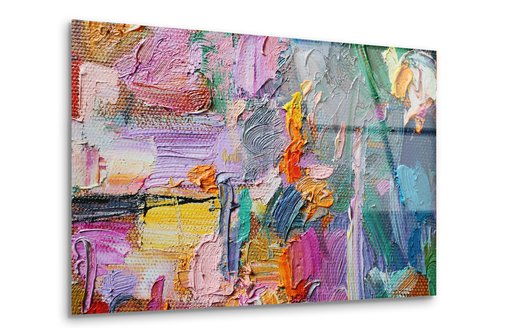 Colorful Oil Painting | Premium HD Metal Wall Art - DezignArt