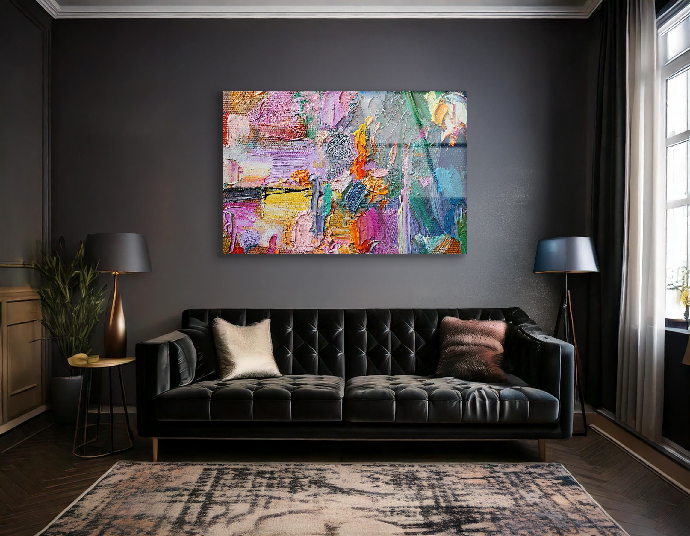 Colorful Oil Painting | Premium HD Metal Wall Art - DezignArt