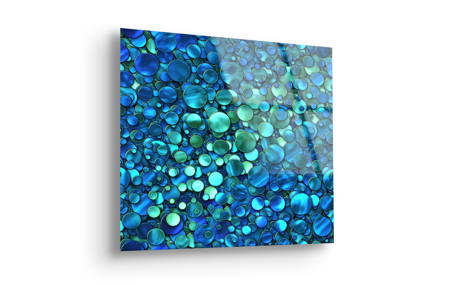 Blue Carved Dots Texture | Premium HD Metal Wall Art
