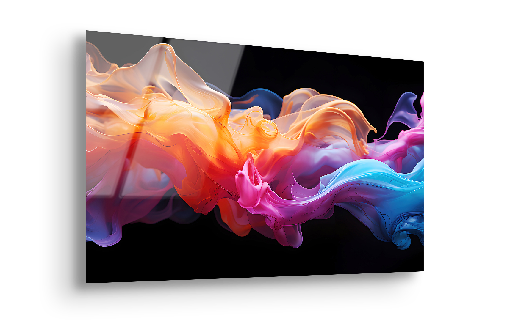 Flowing Colored Smoke Art | Premium HD Metal Wall Art