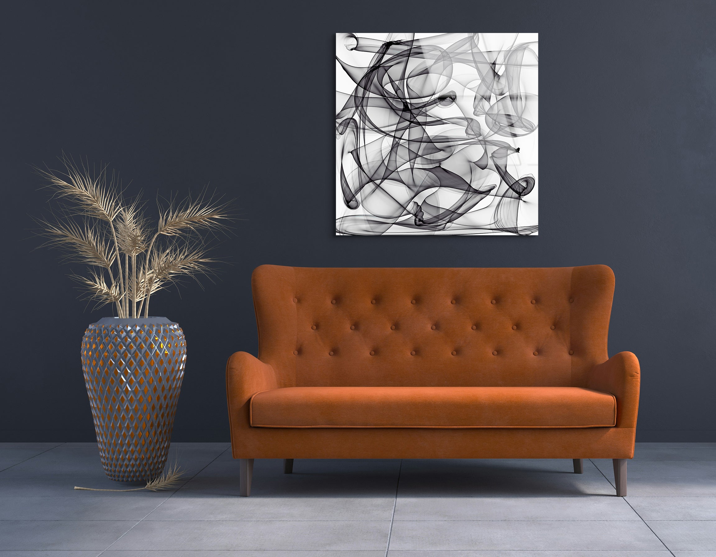 Monochrome Abstract Pattern | Premium HD Metal Wall Art